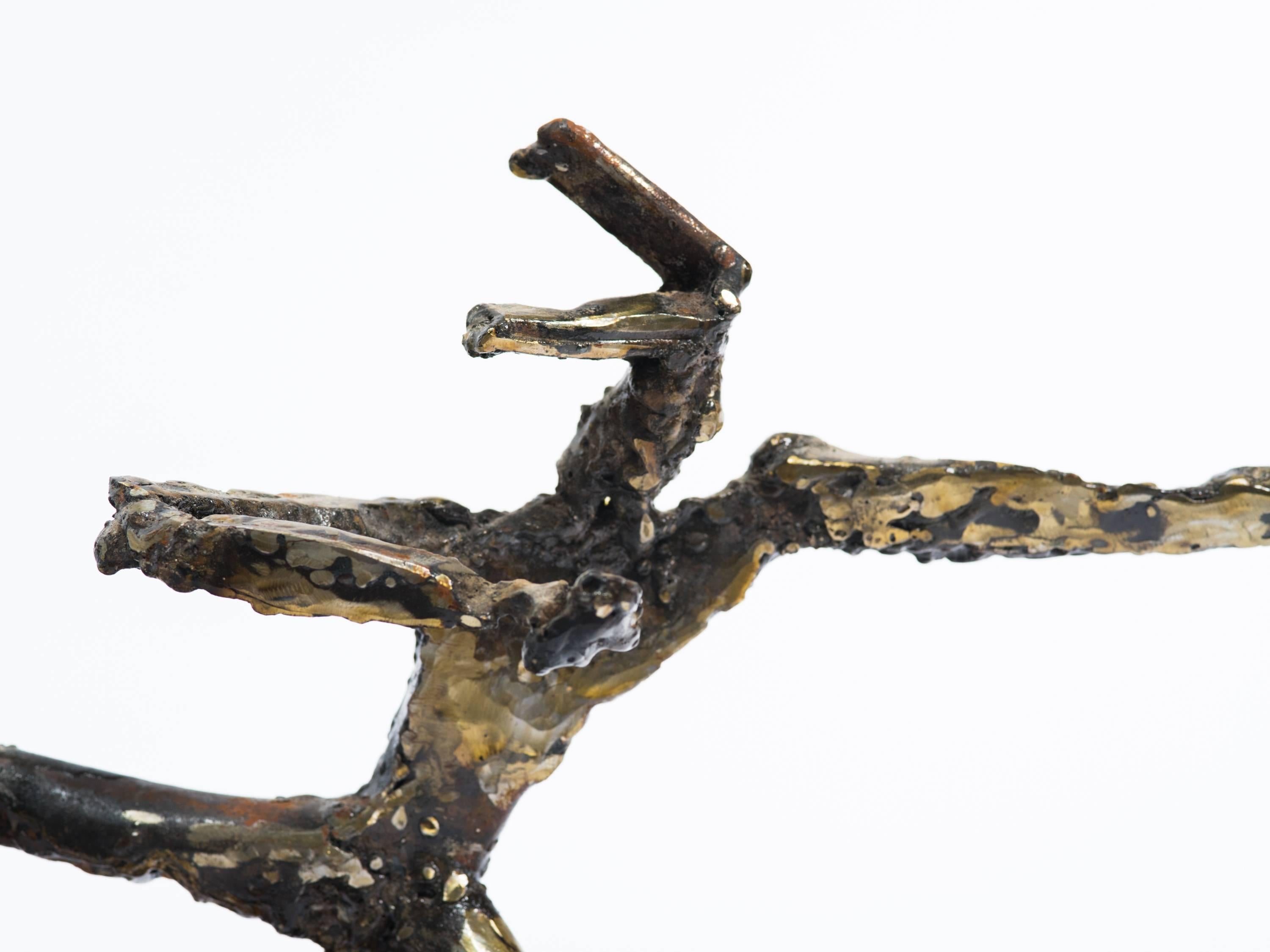 Spelter abstract figure sculpture.