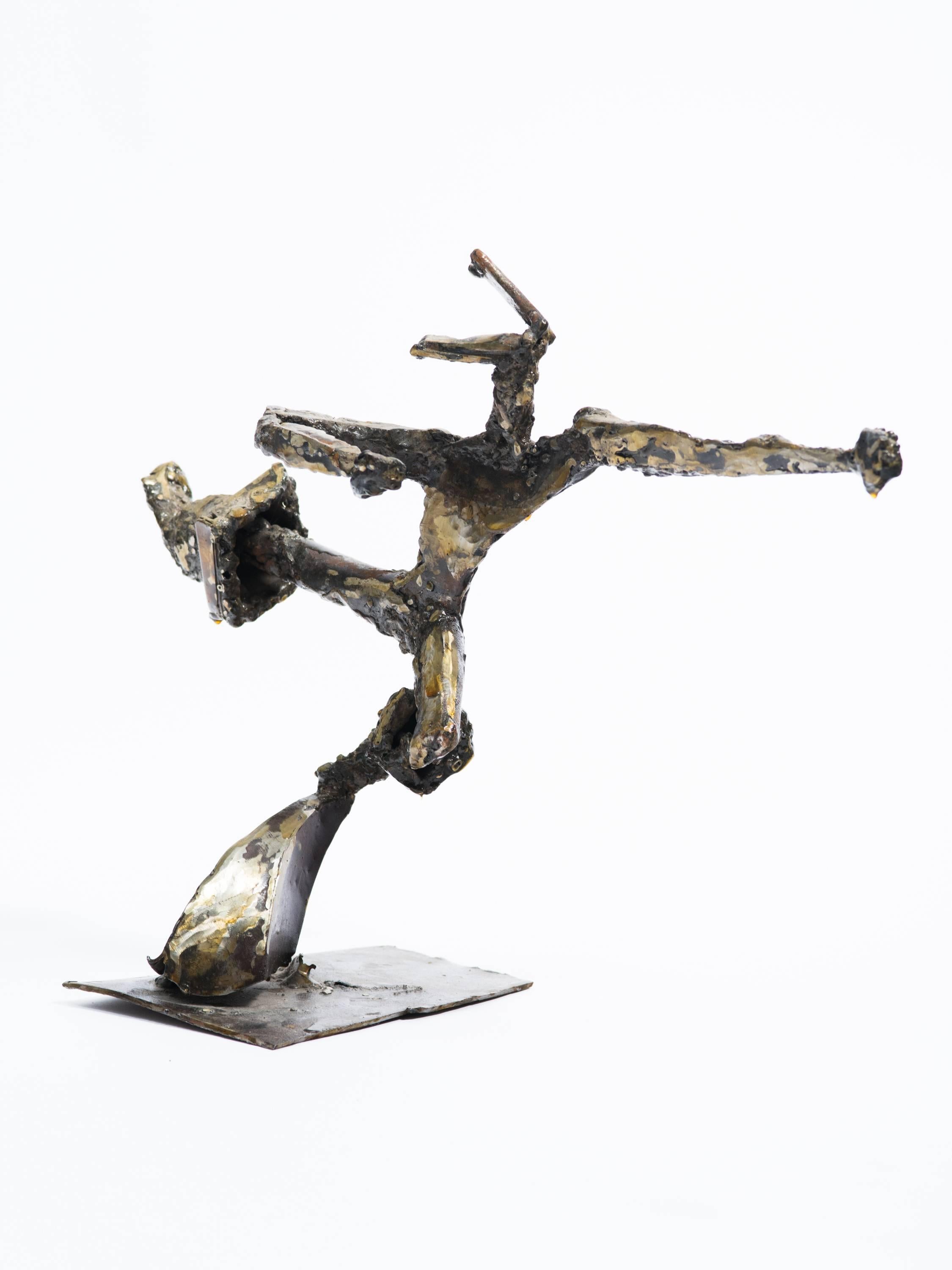 Spelter Abstract Figure Sculpture In Good Condition In Tarrytown, NY