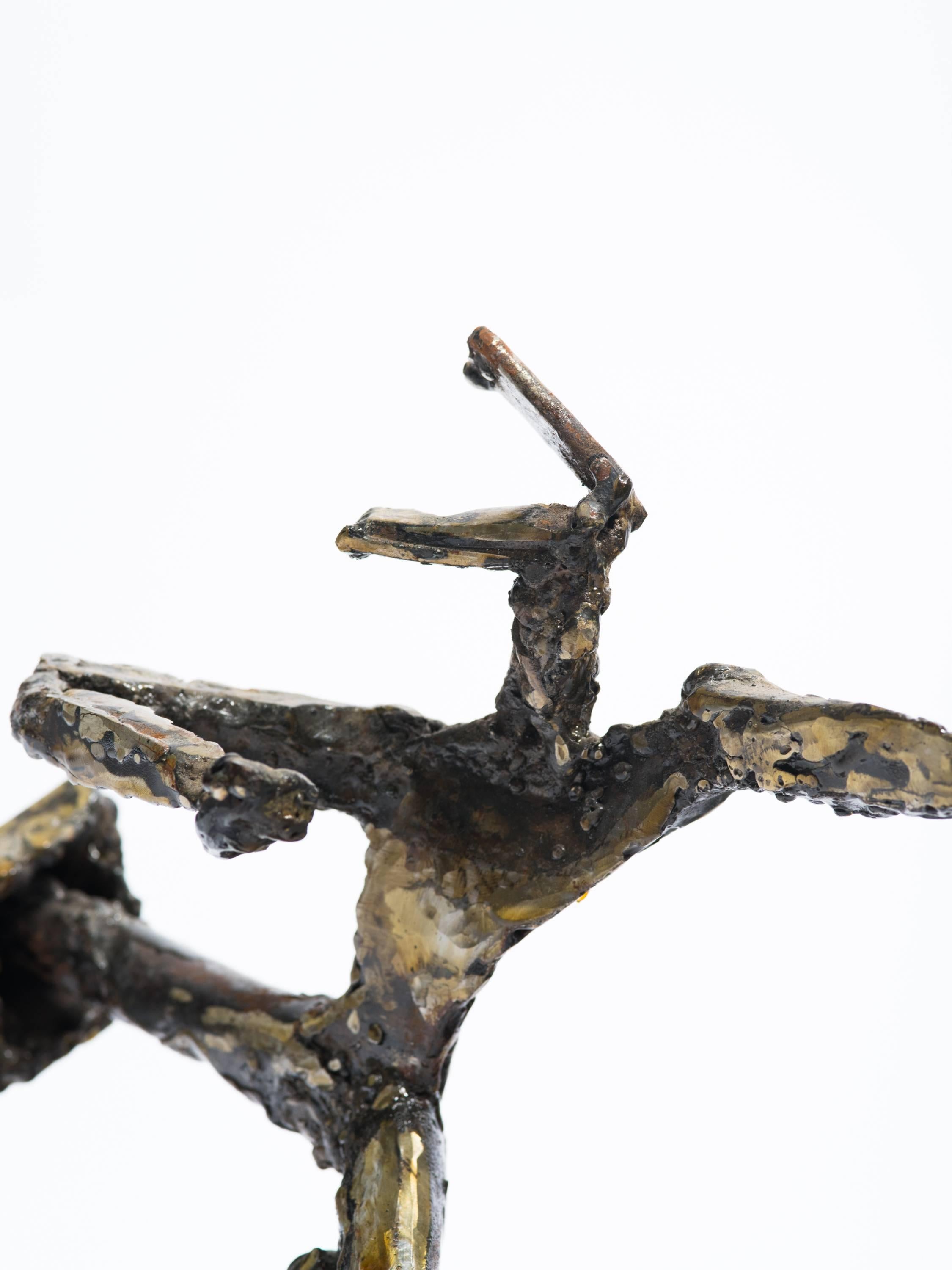 Late 20th Century Spelter Abstract Figure Sculpture