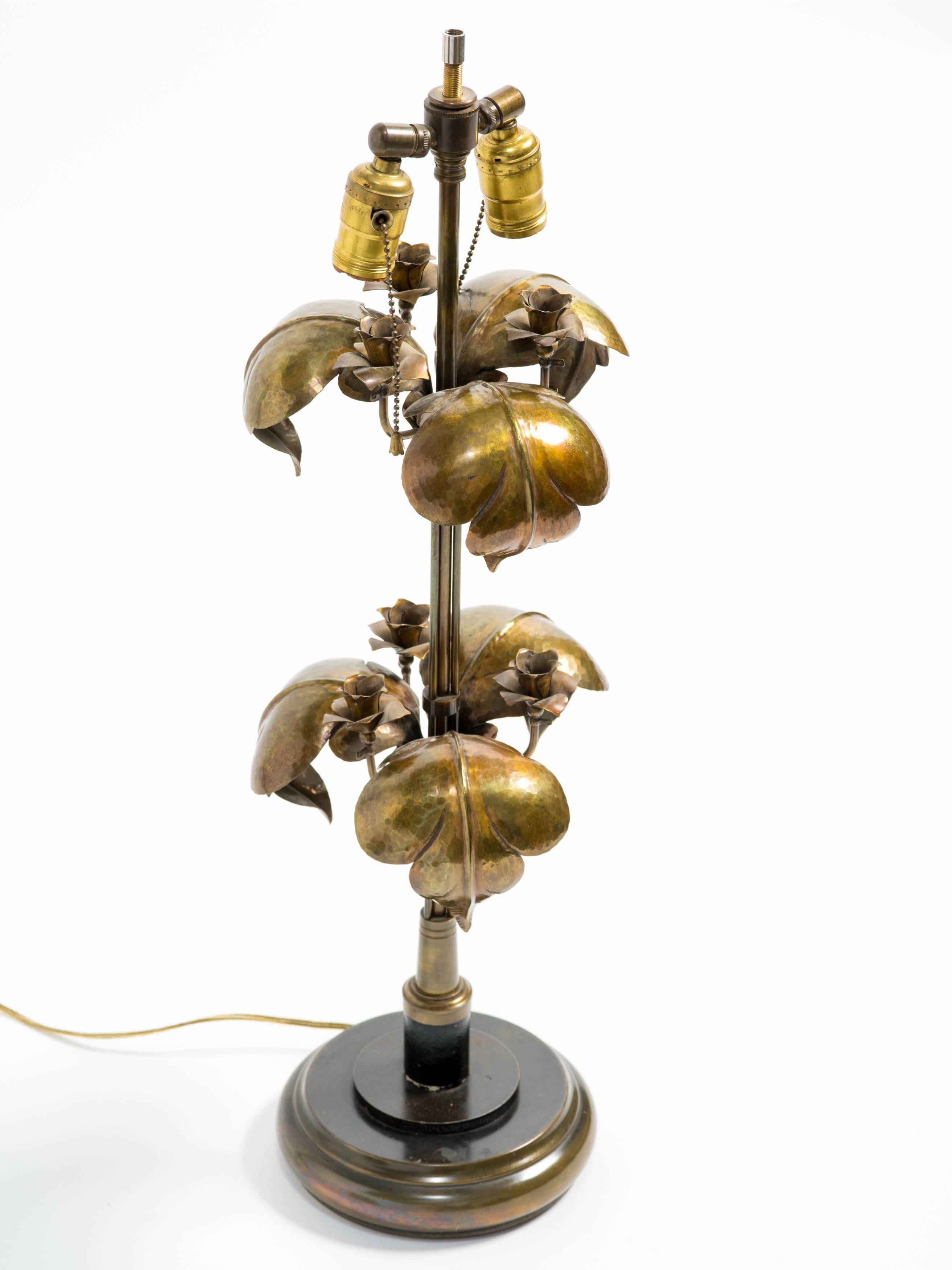 Feldman Style Brass Tree Lamp In Good Condition For Sale In Tarrytown, NY
