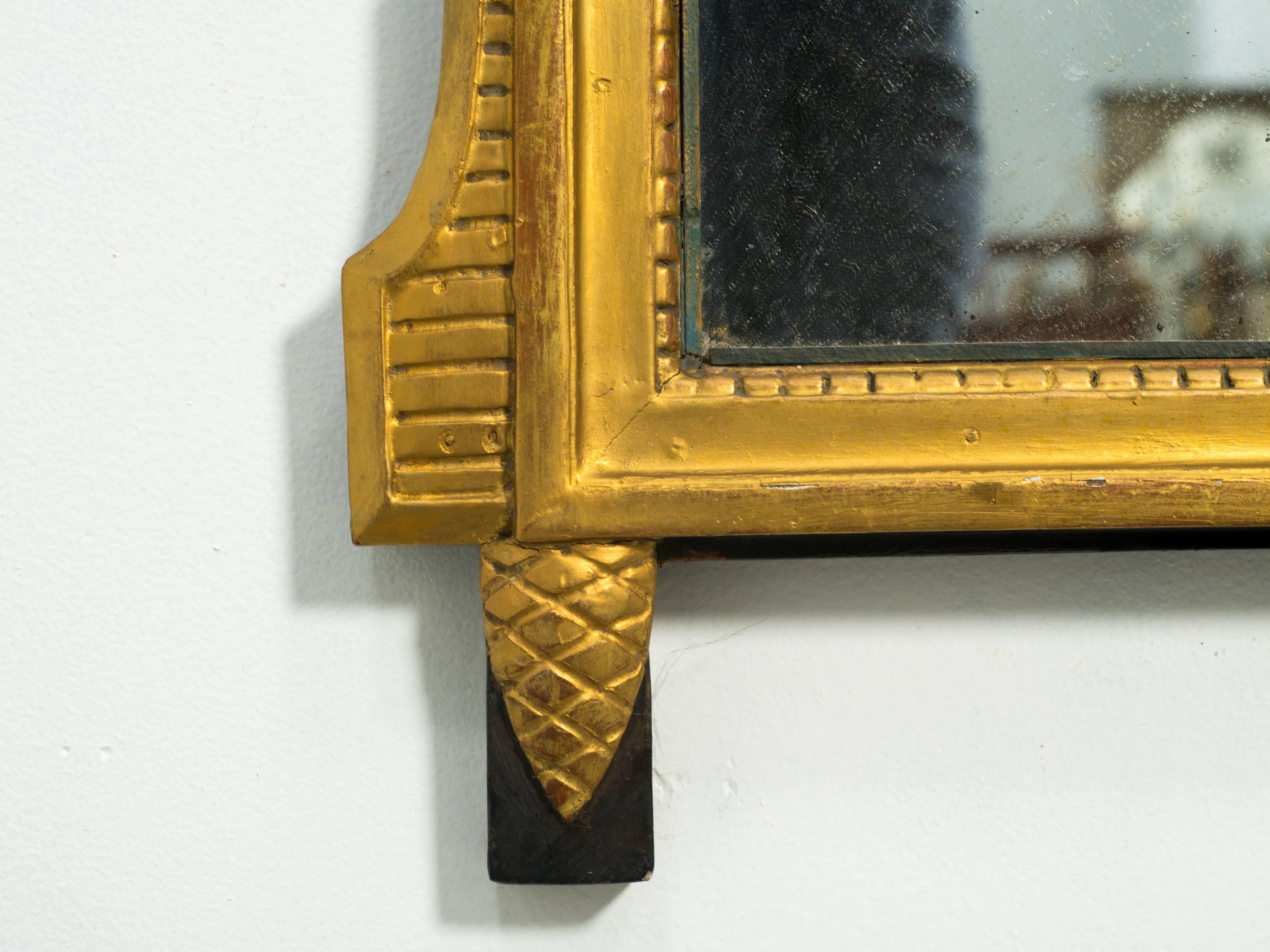 Carved Giltwood French Wall Mirror For Sale 1
