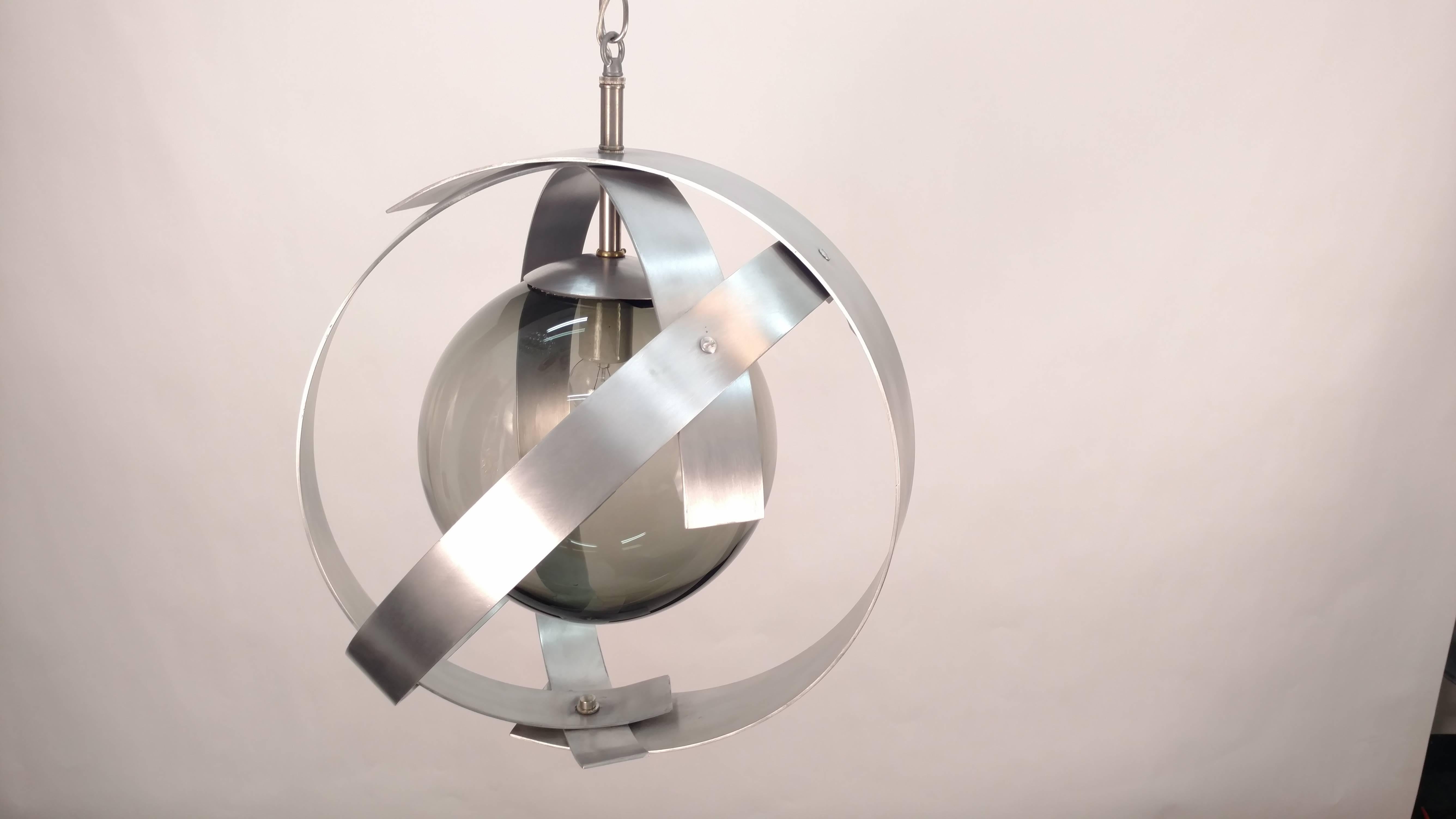 American Orb Aluminium Chandeliers For Sale
