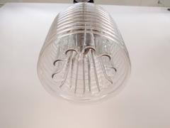 Clear Ribbed Glass Pendant