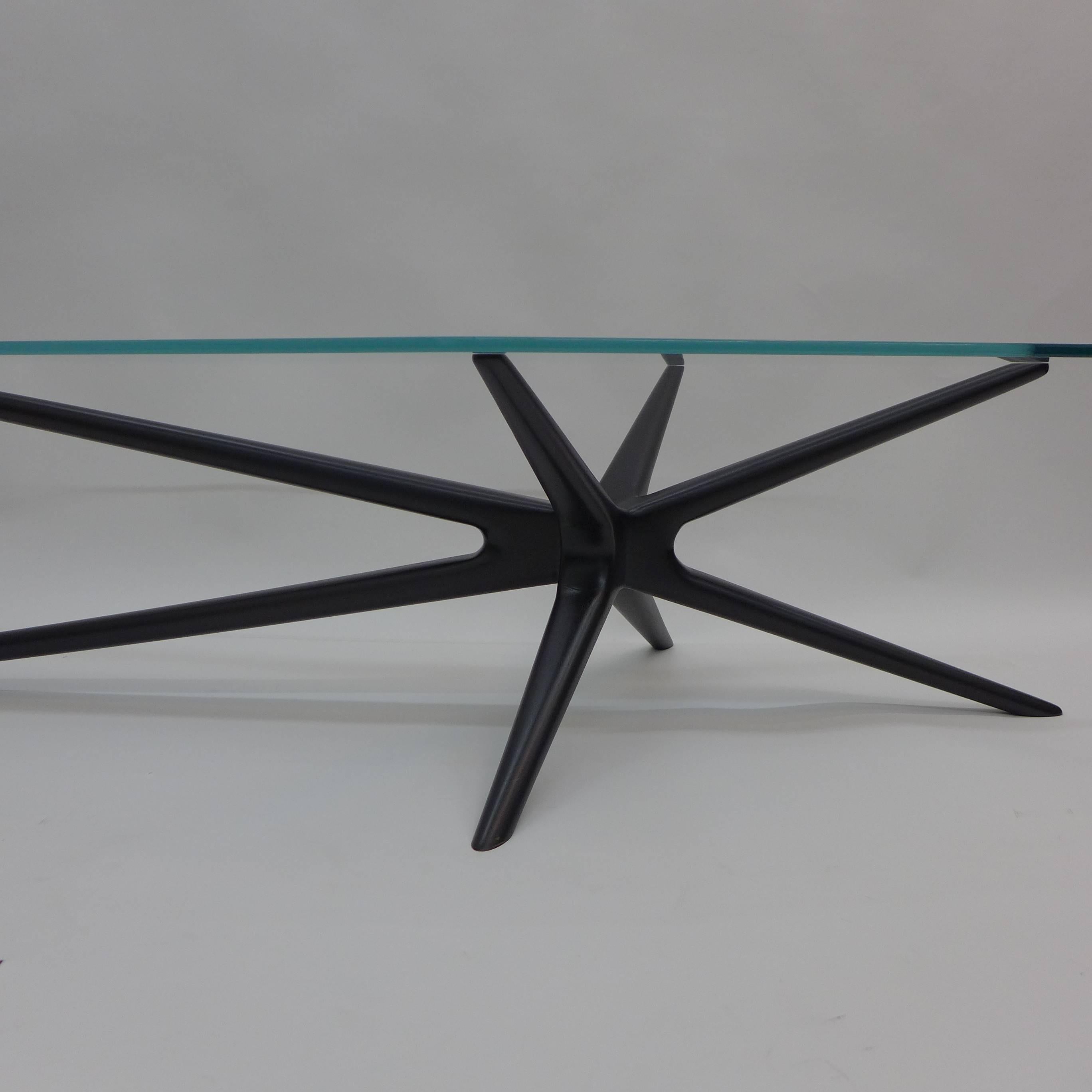 Hand-Carved Sputnik Coffee Table Organic Glass, Limited Edition For Sale