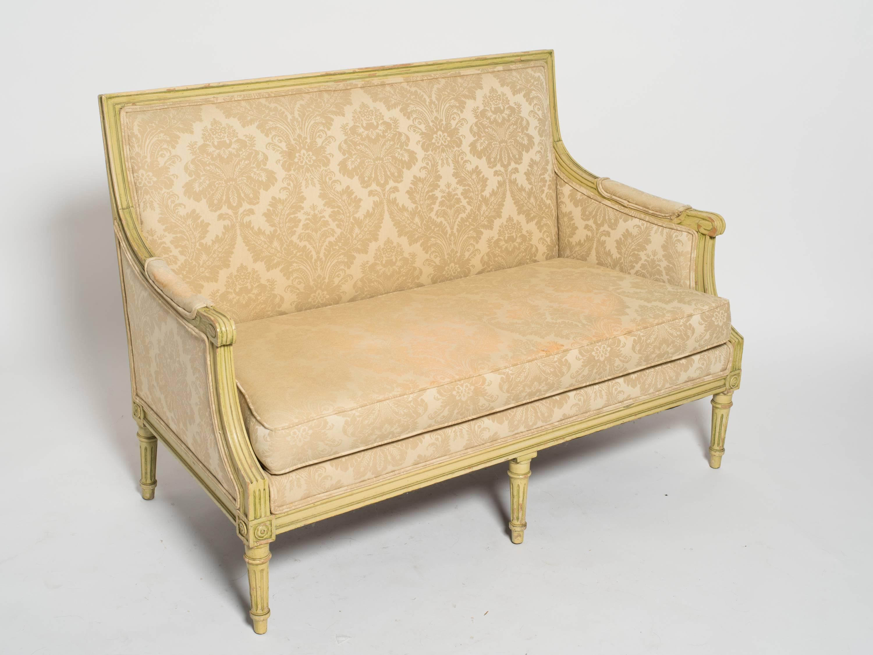 1960s French style painted Louis XVI  settee.