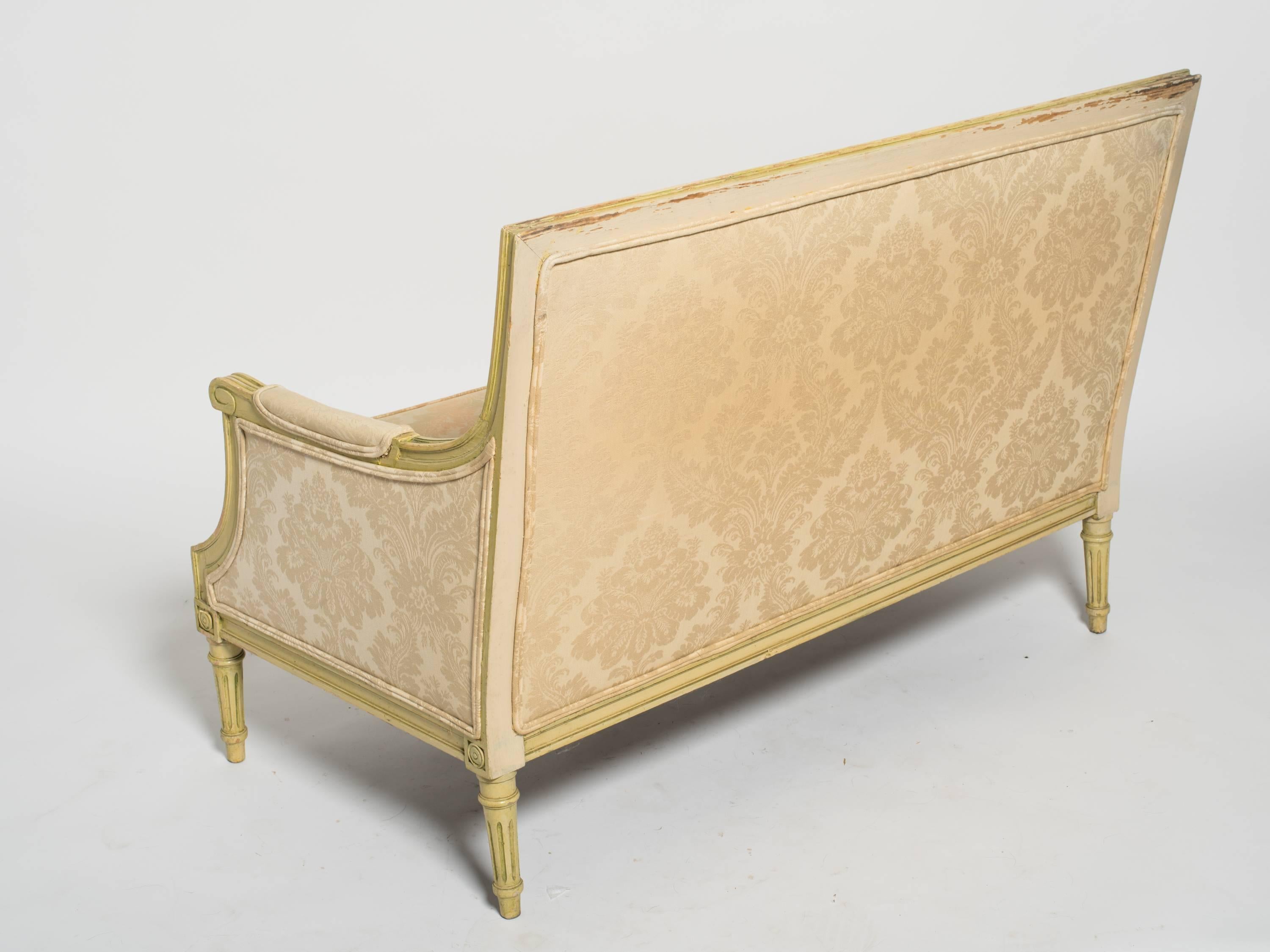 1960s French Style Louis XVI Settee In Good Condition In Tarrytown, NY