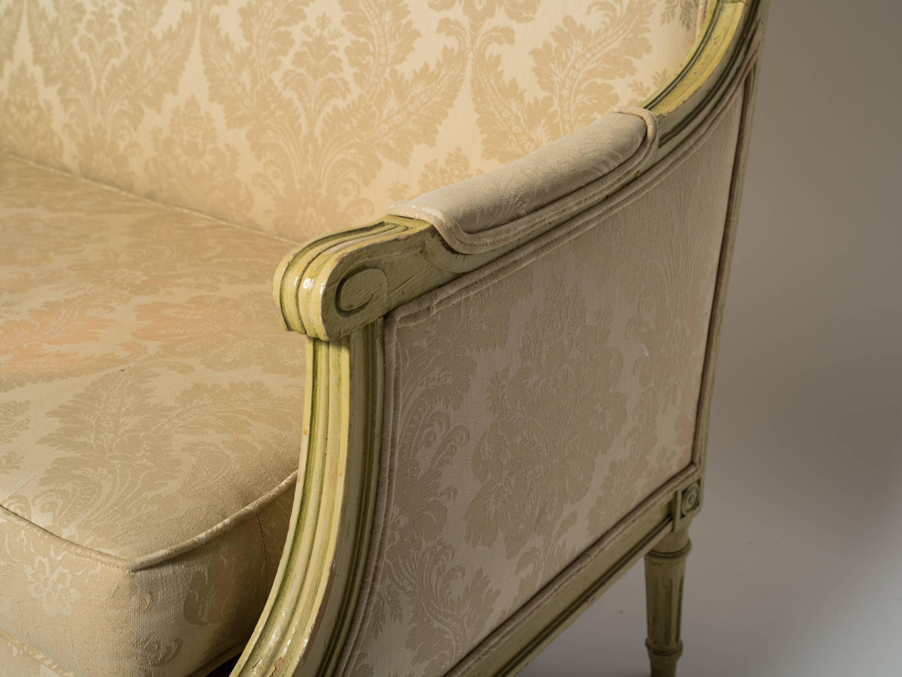 Upholstery 1960s French Style Louis XVI Settee