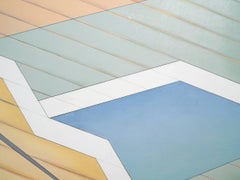 Grande peinture abstraite d'Arlyne Bayer