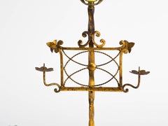 Gilt Metal Italian Music Stand Table Lamp