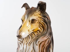 Italian Terracotta Collie Statue