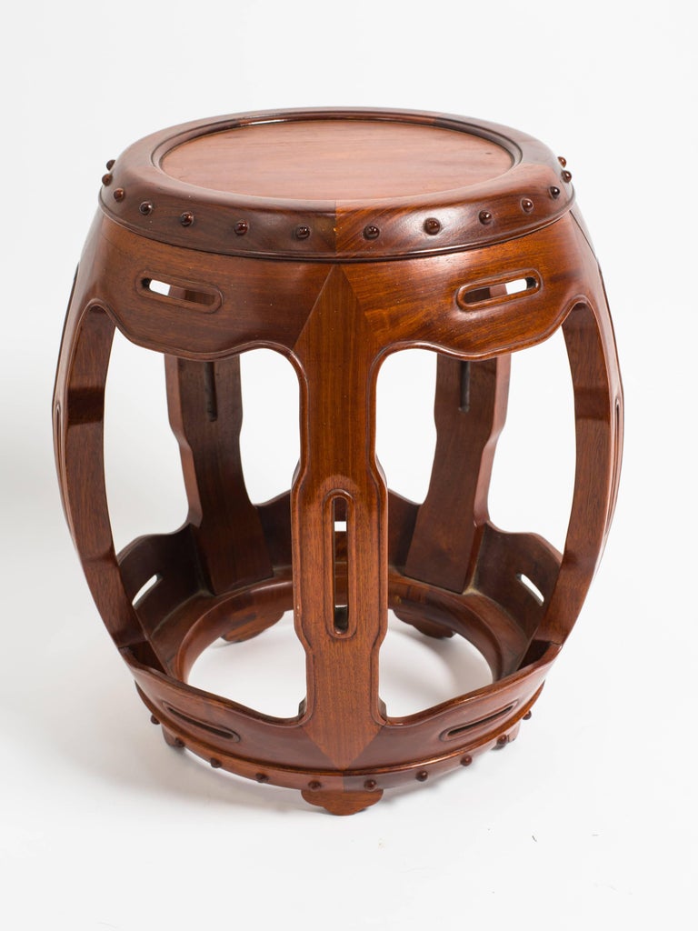 Asian Mahogany Garden Seat by Zee at 1stDibs