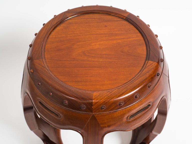 Asian Mahogany Garden Seat by Zee at 1stDibs