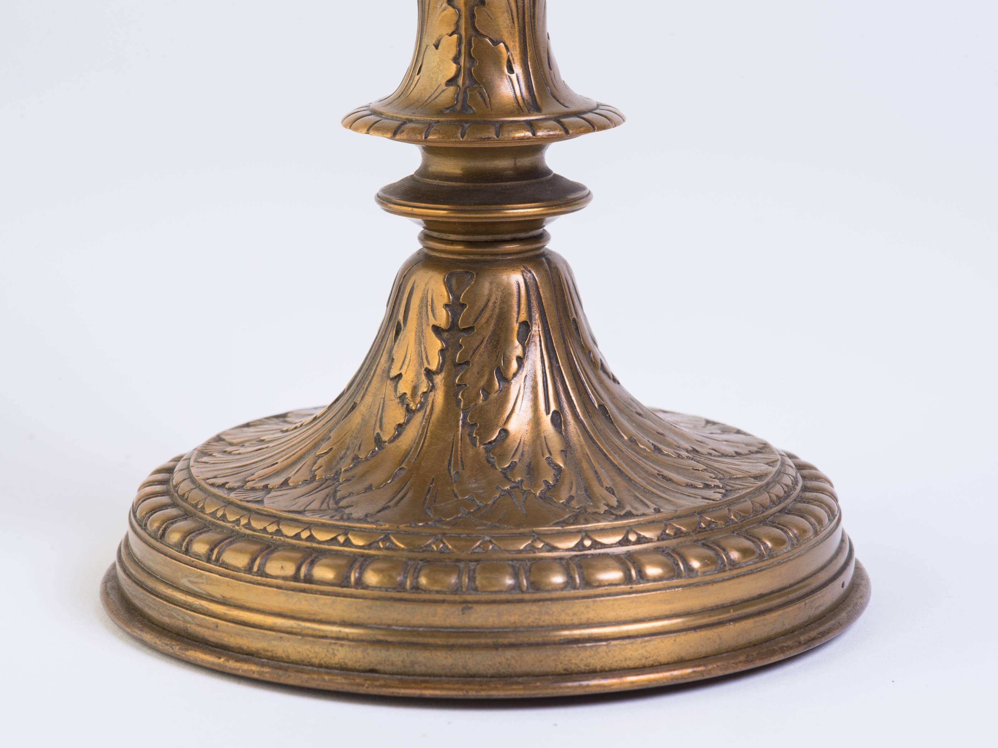 Early 20th Century Bronze Ram's Head Table Lamp