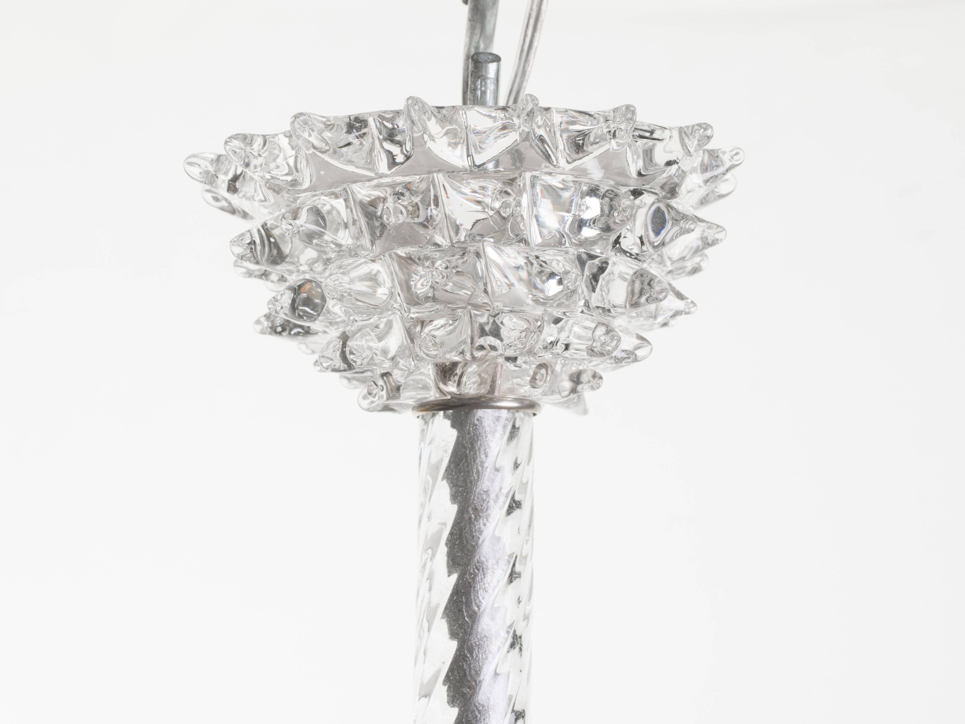 Lampadario in vetro di Murano di Ercole Barovier in vendita 3