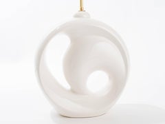 Large White Sculptural Ceramic Lamp