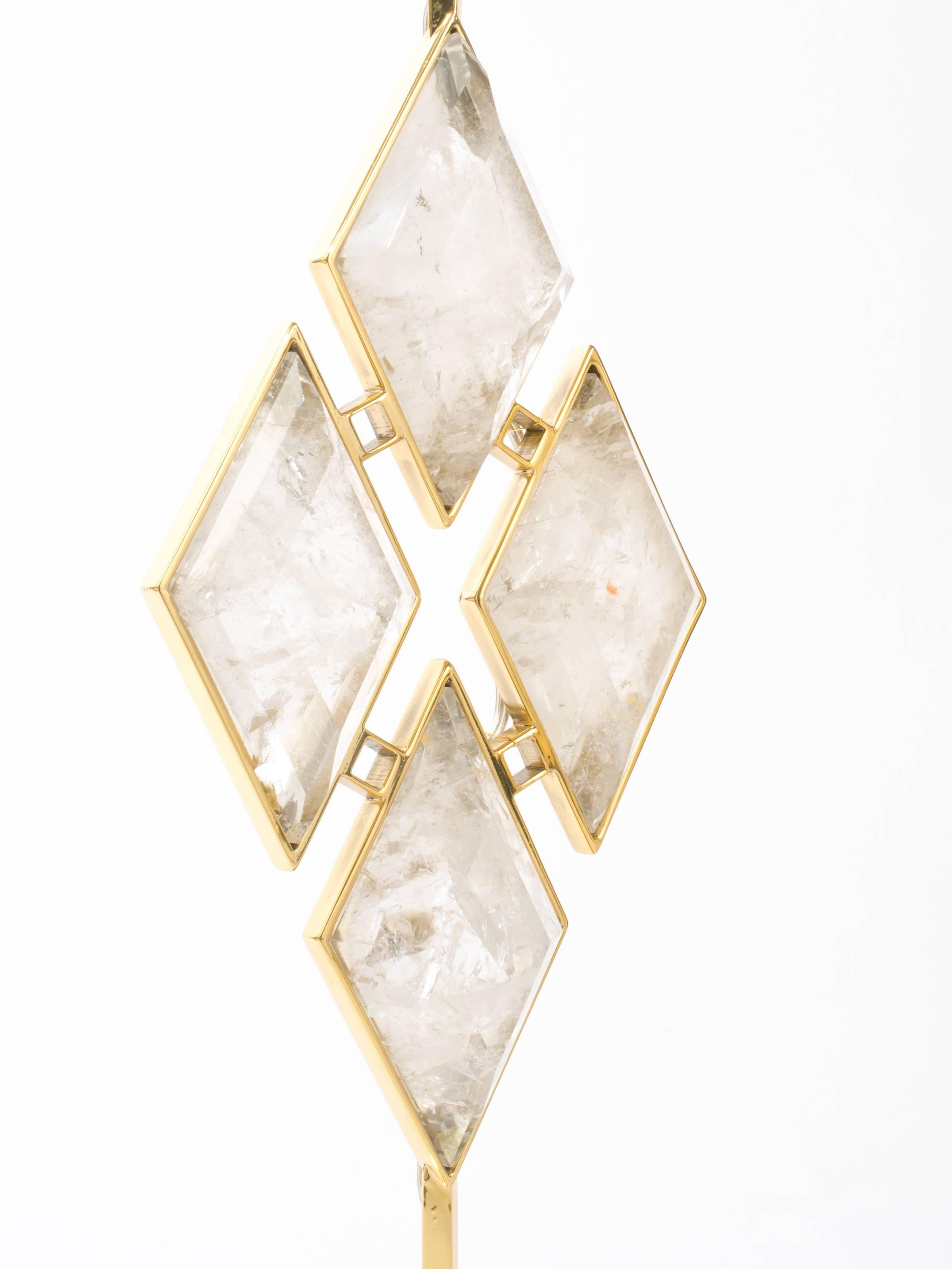 XXIe siècle et contemporain Lampes de table en cristal de roche et diamants, collection Eon 