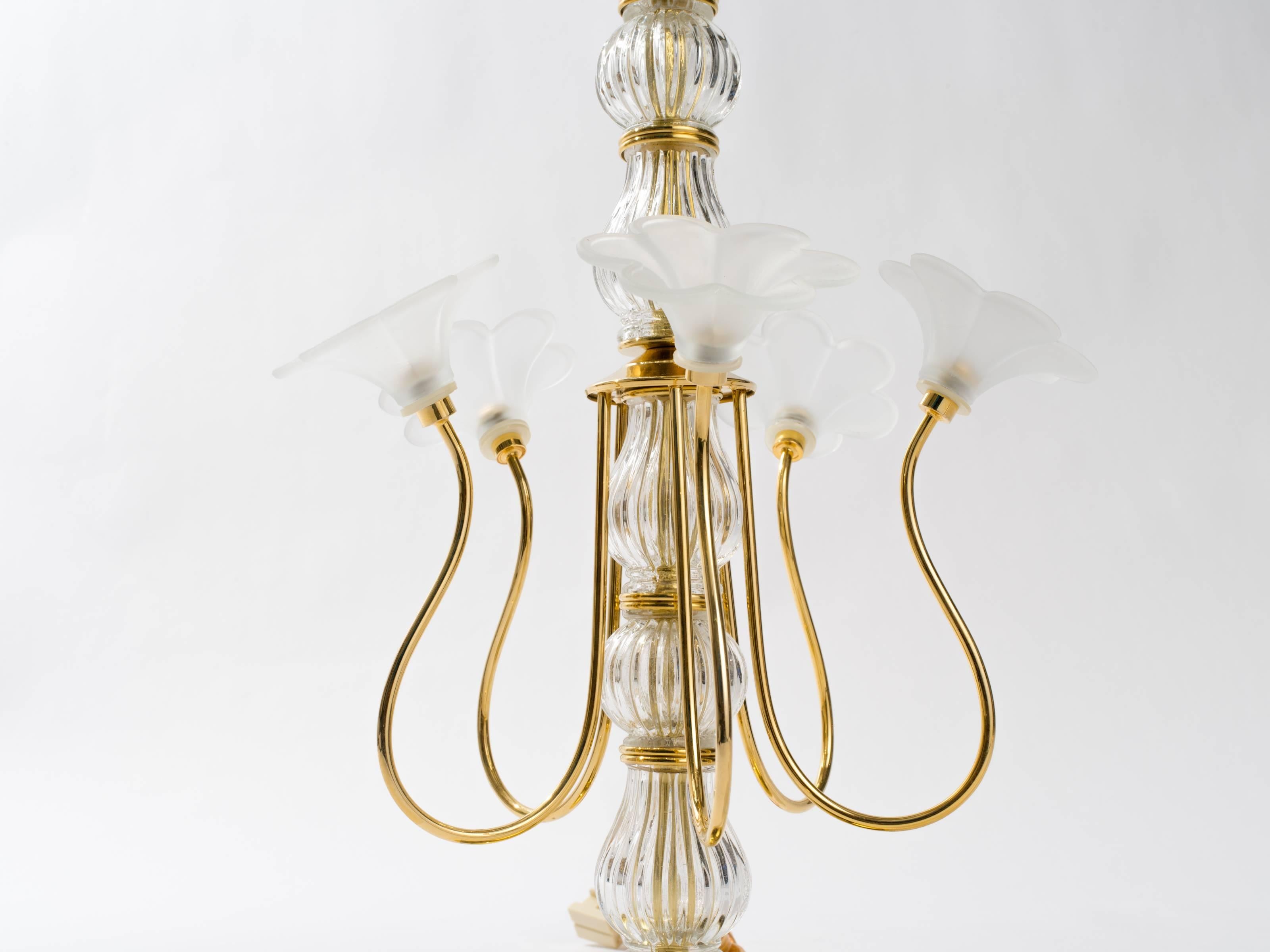 Italian Floral Glass Lamps 3