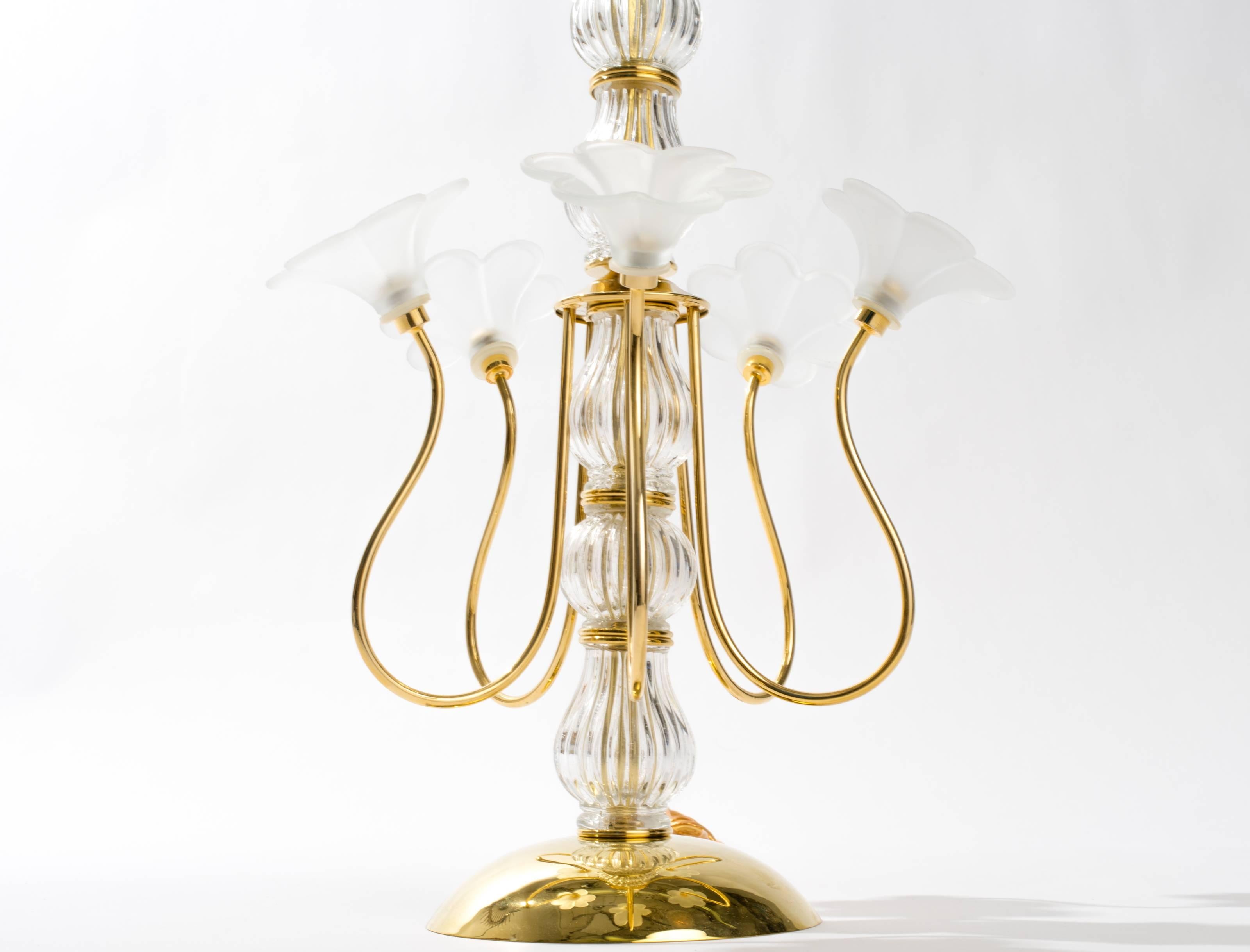 Italian Floral Glass Lamps 4