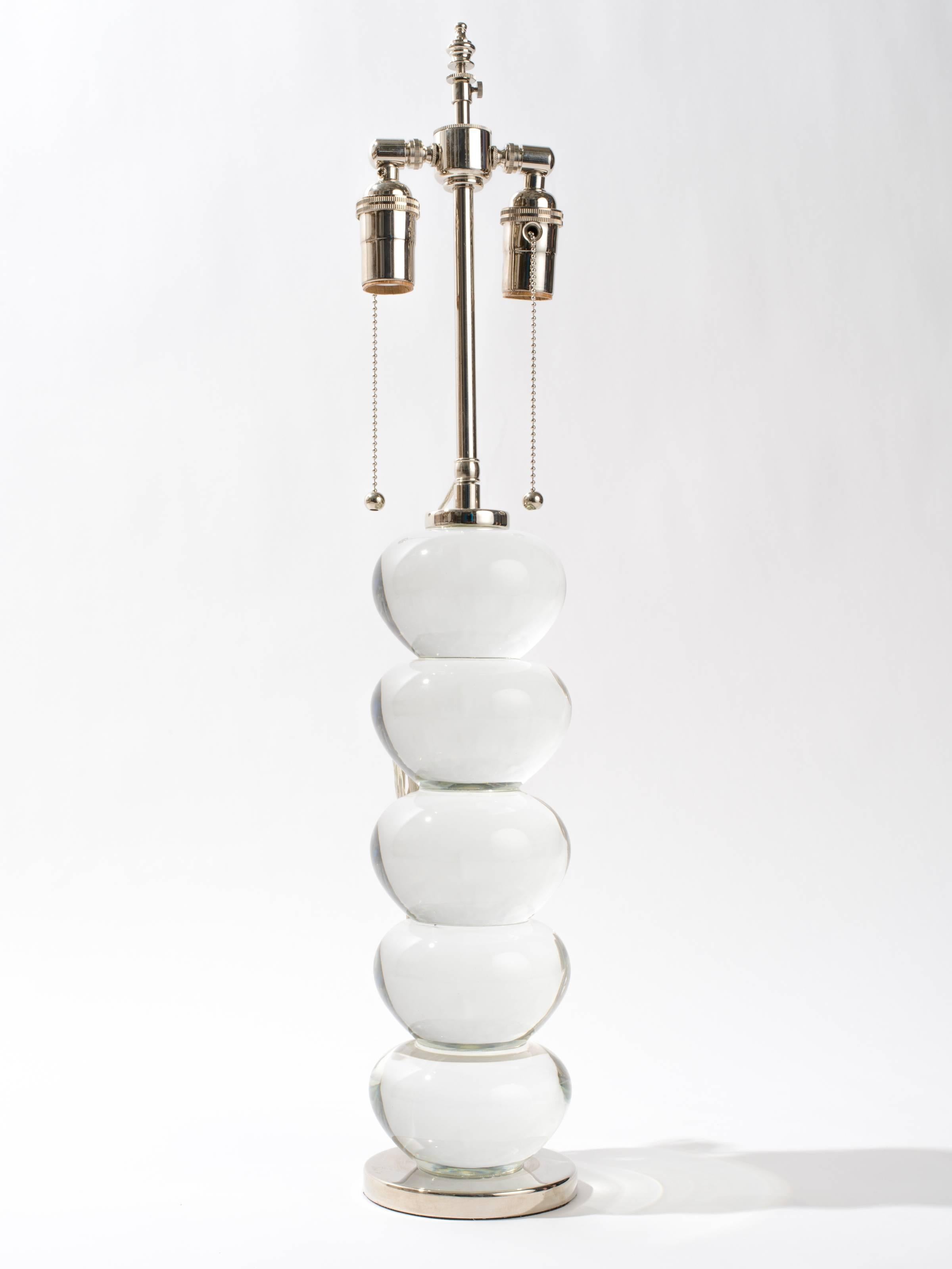 American Sculpture Amorphic Solid Glass Lamps For Sale