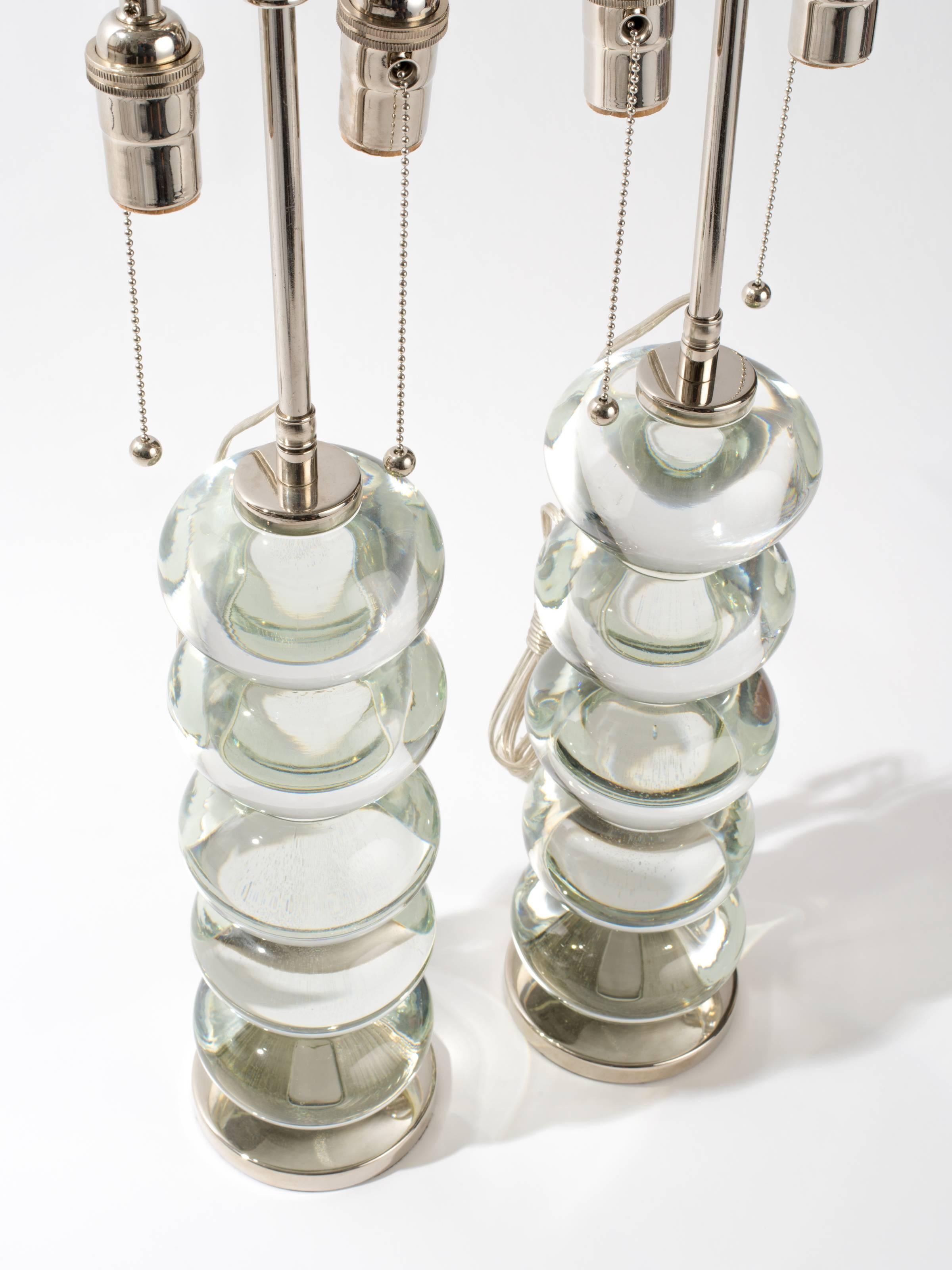 Contemporary Sculpture Amorphic Solid Glass Lamps For Sale