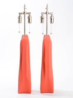 Pair of Modern Amorphic Plaster Lamps