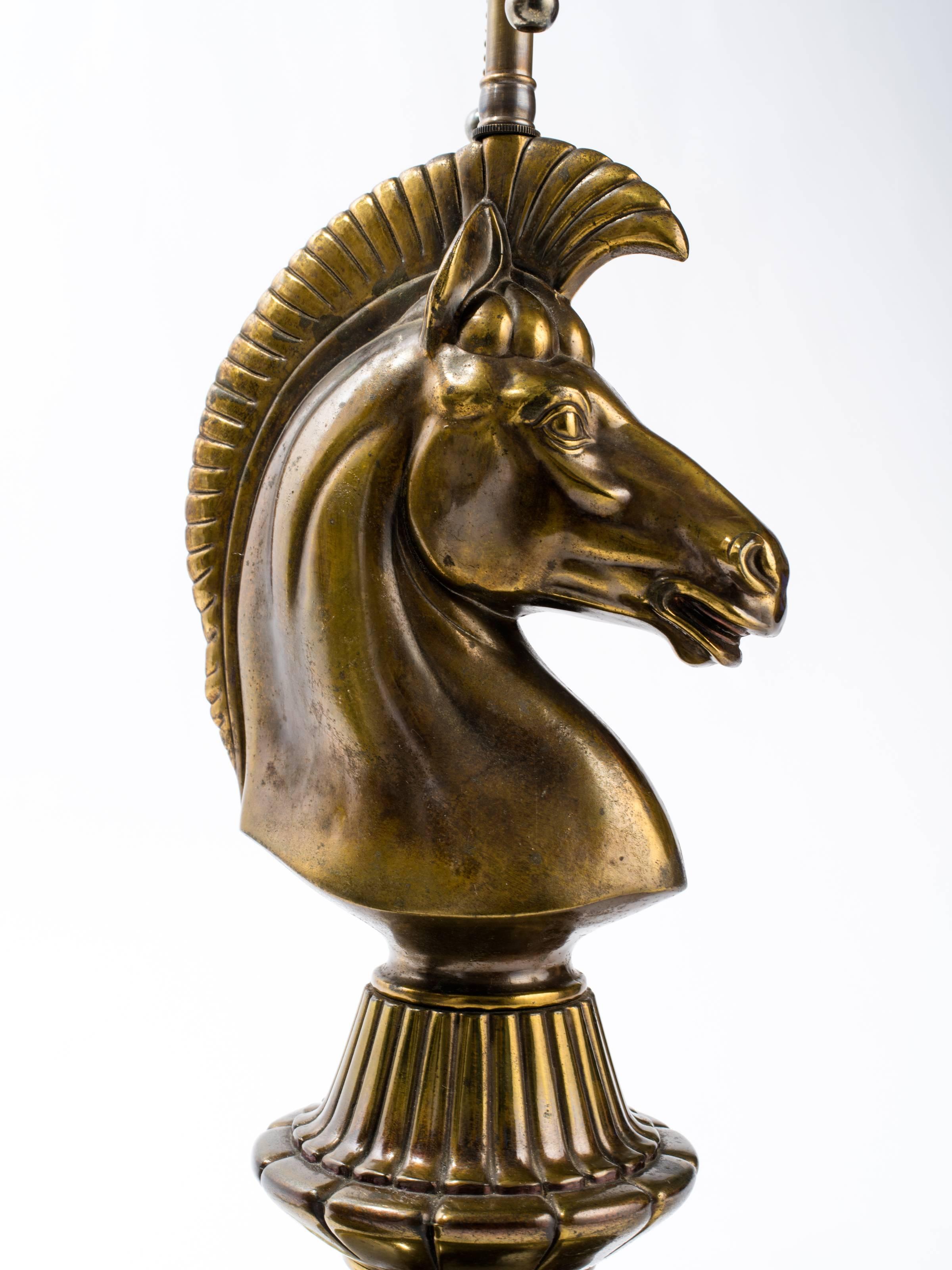 Cast Metal Horse Table Lamps 1