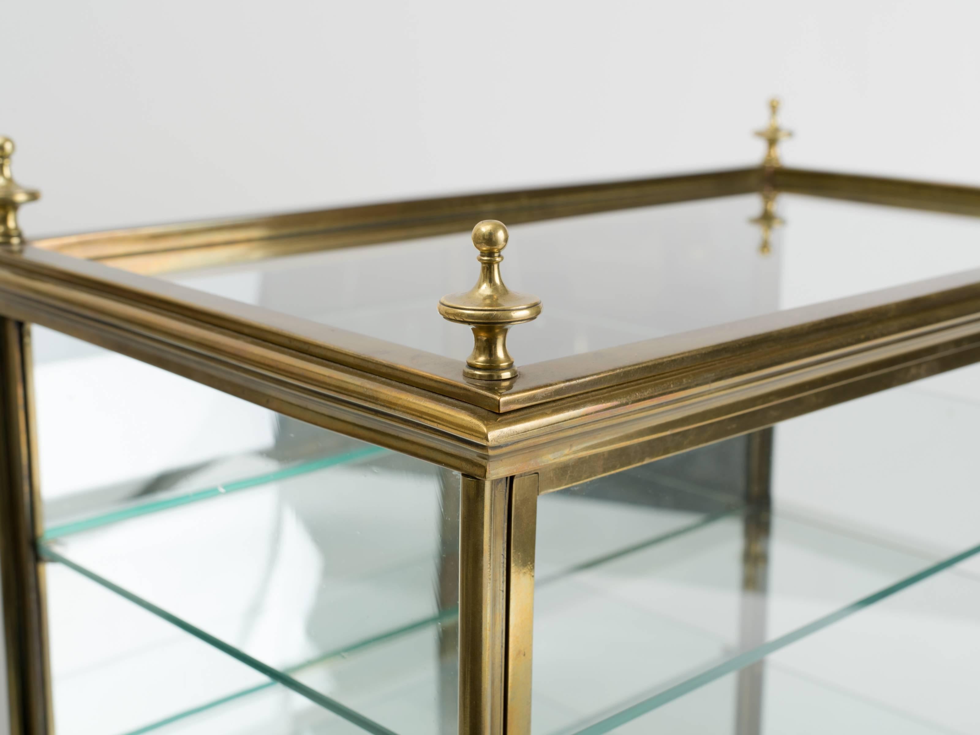 brass glass display cabinet