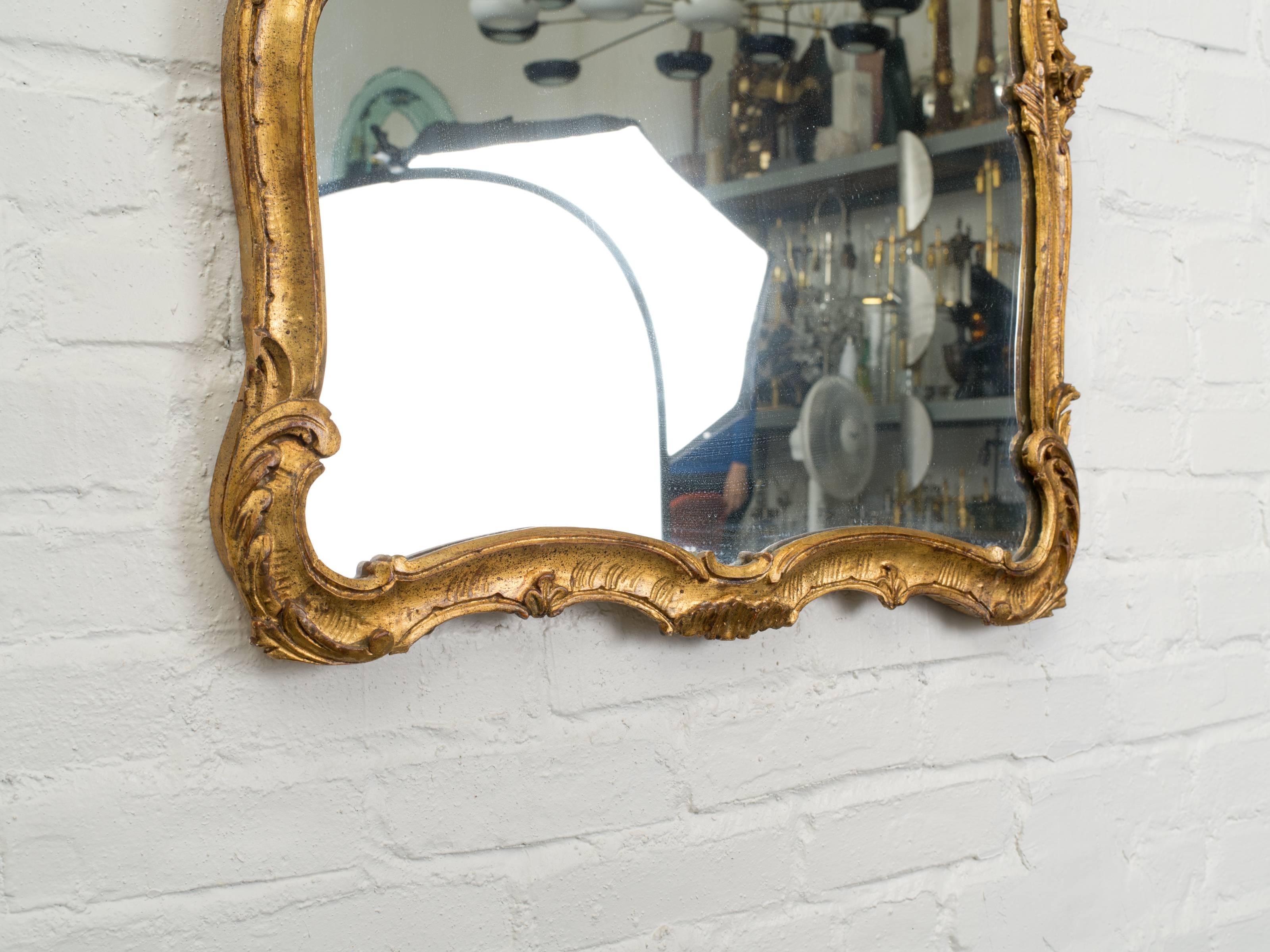 Antique Italian Giltwood Mirror 1