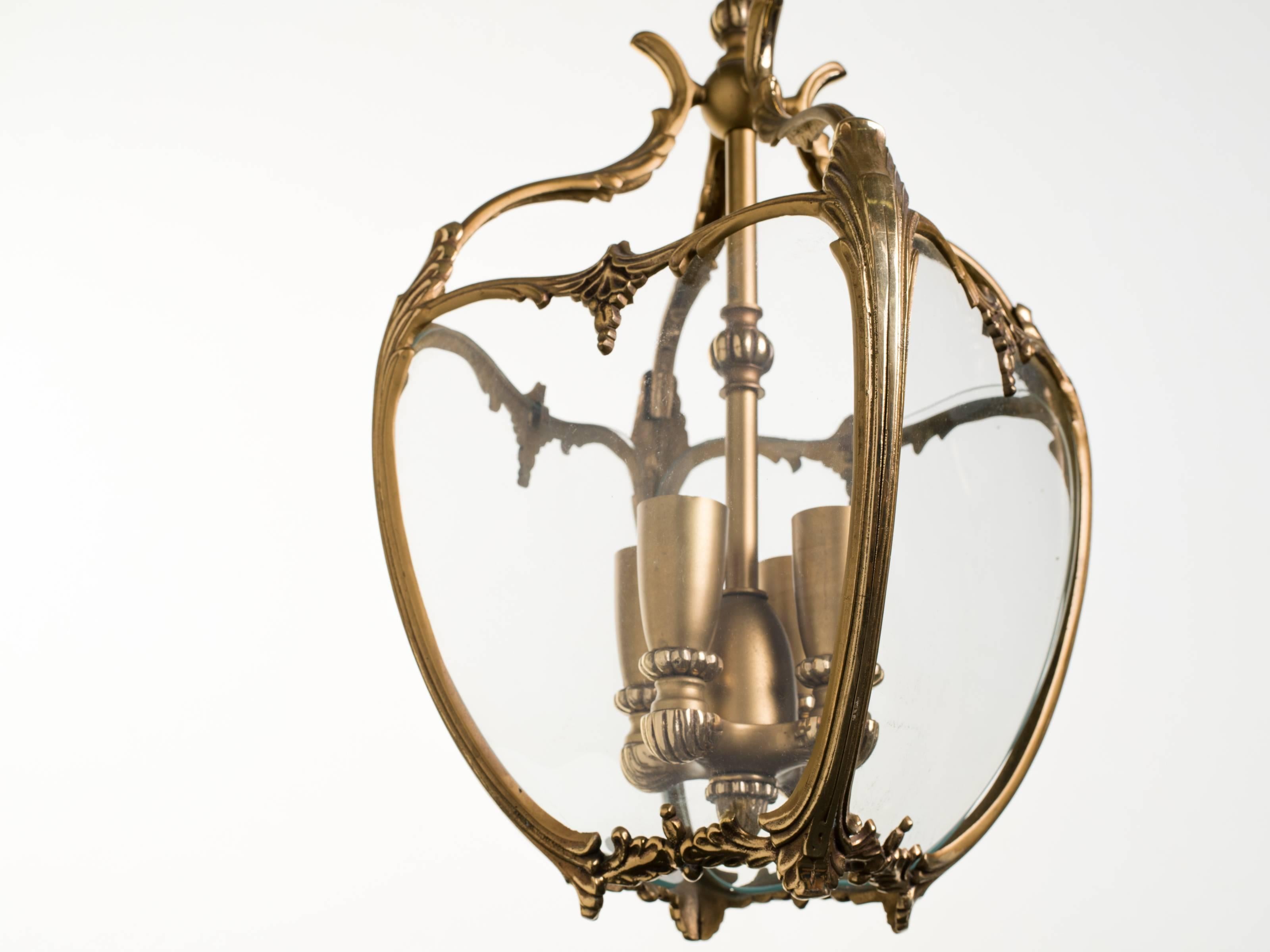 Bronze and Glass French Lantern 2