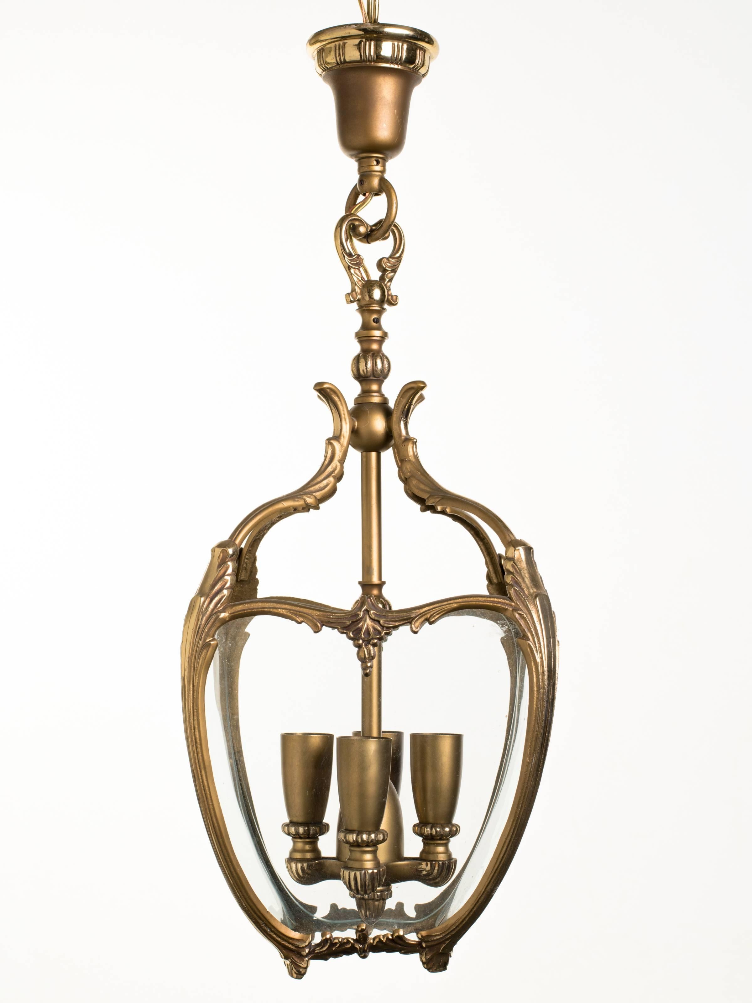Bronze and Glass French Lantern 4