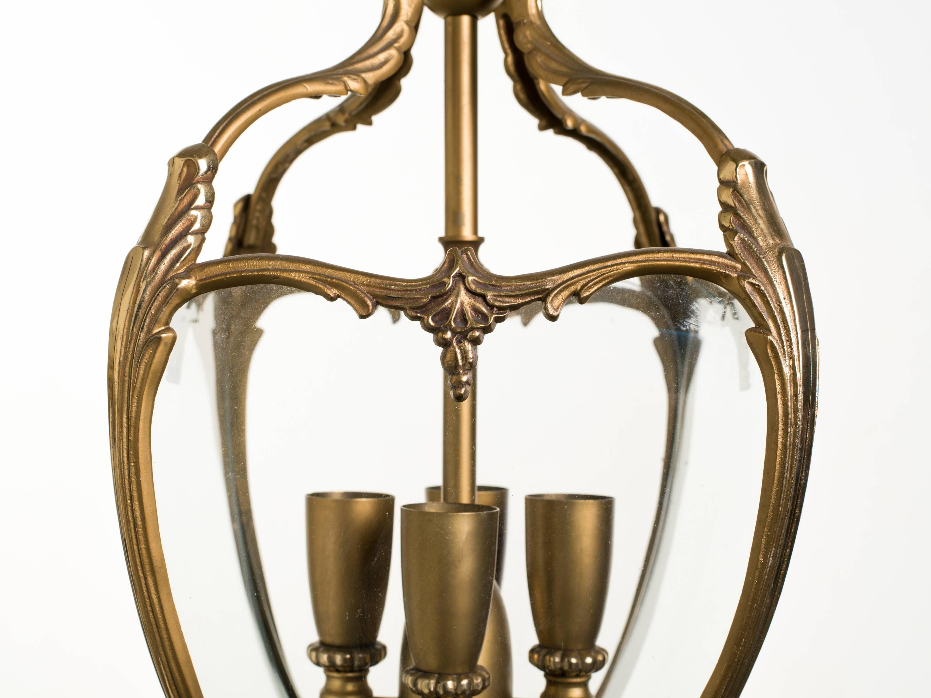 Bronze and Glass French Lantern 5