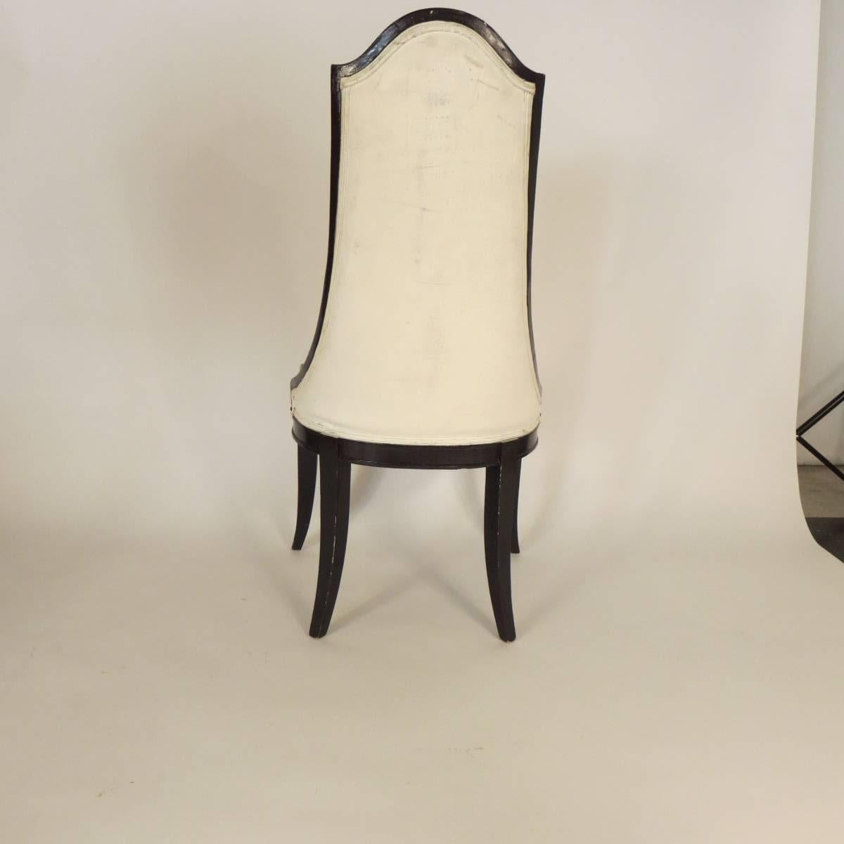 Three 1970s Extended Back Side Chairs 1