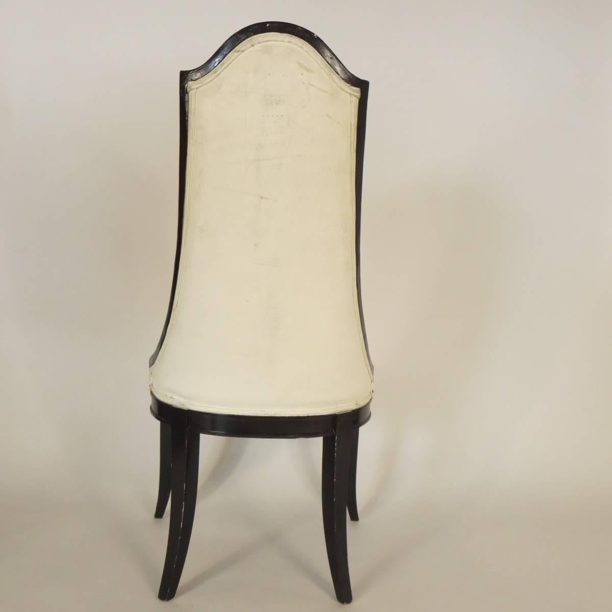 Mid-20th Century Three 1970s Extended Back Side Chairs