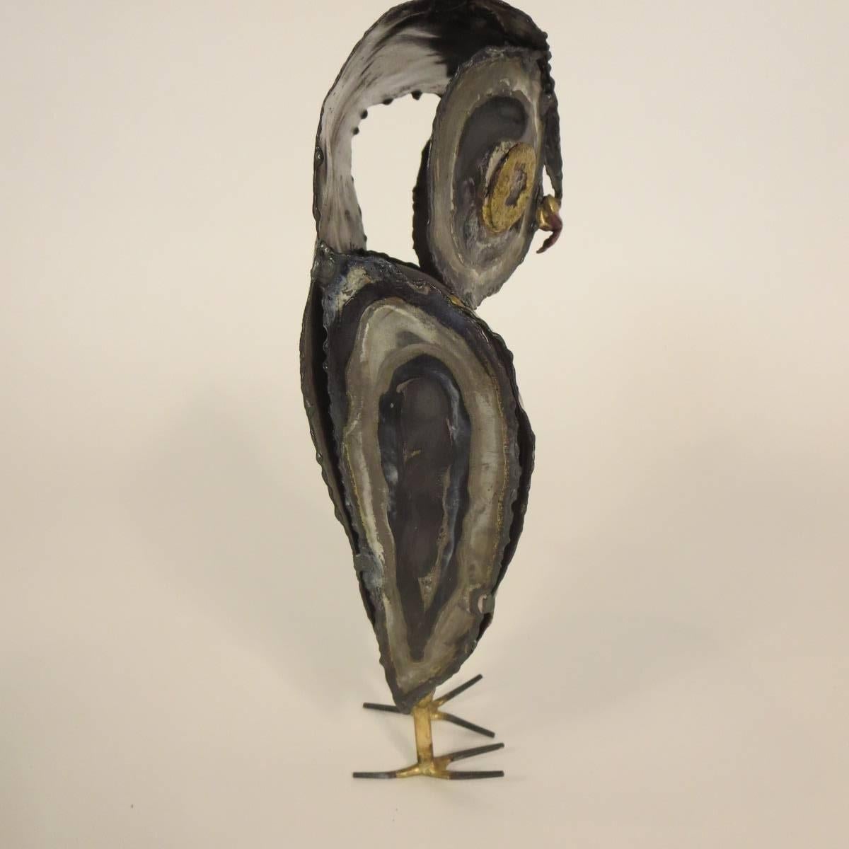 metal owl sculpture for sale