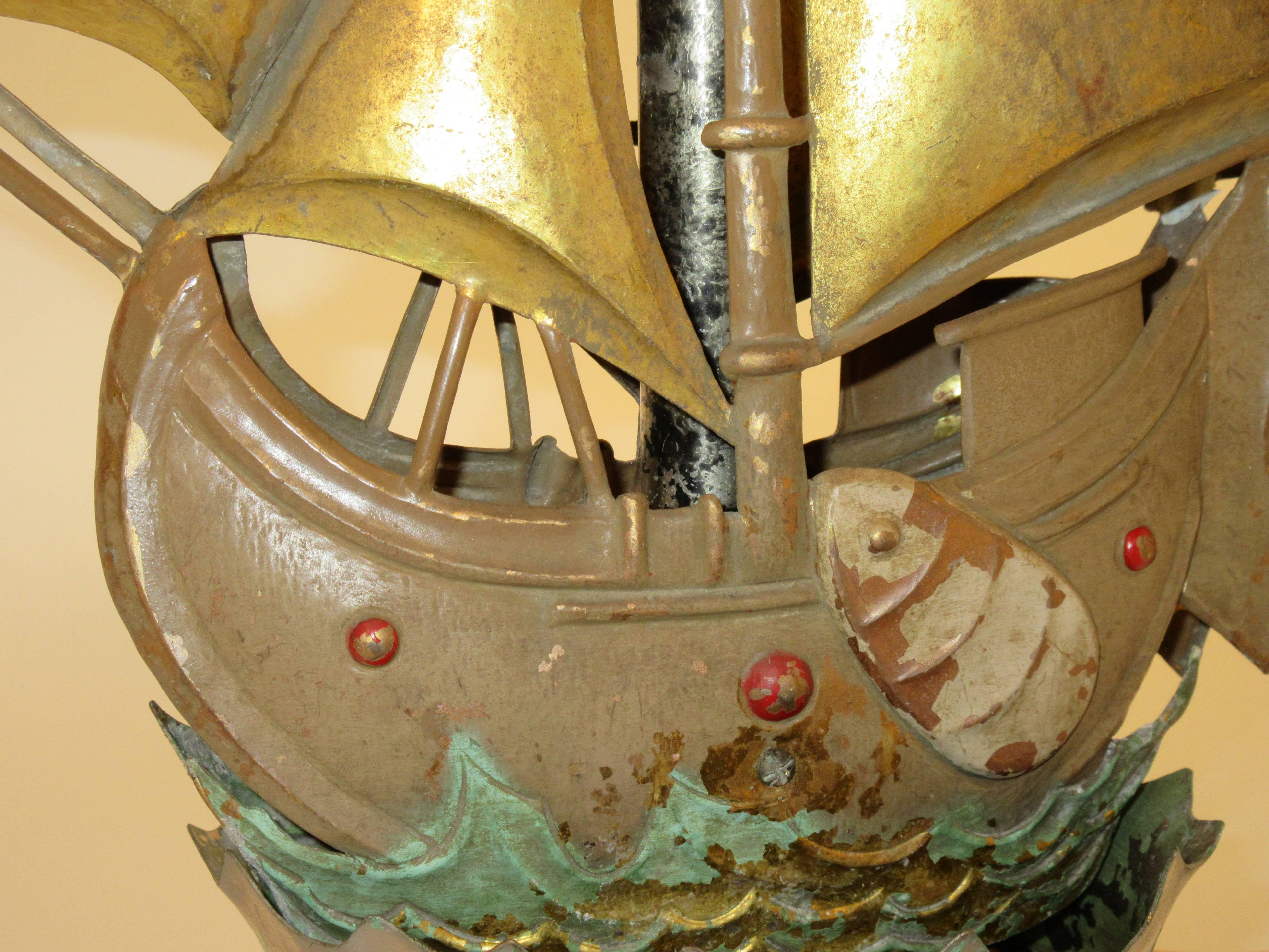 Pair of 1920s Custom-Made Ship Lamps 3