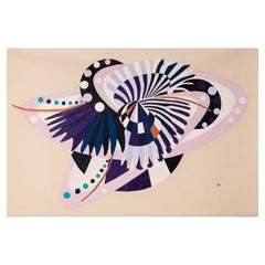 Zeitgenössisches, handgefertigtes Acrylgemälde, „Cosmic Dancer“, zwei einzigartige Varianten