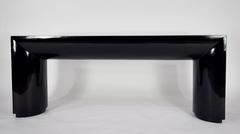 Jay Spectre Console Table in High-Gloss Black Lacquer
