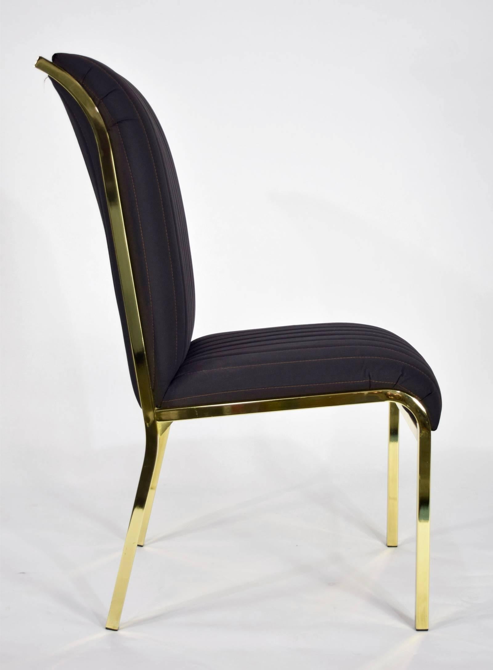 Mid-Century Modern Design Institute of America 'DIA' Dining Chairs in Brass Finish