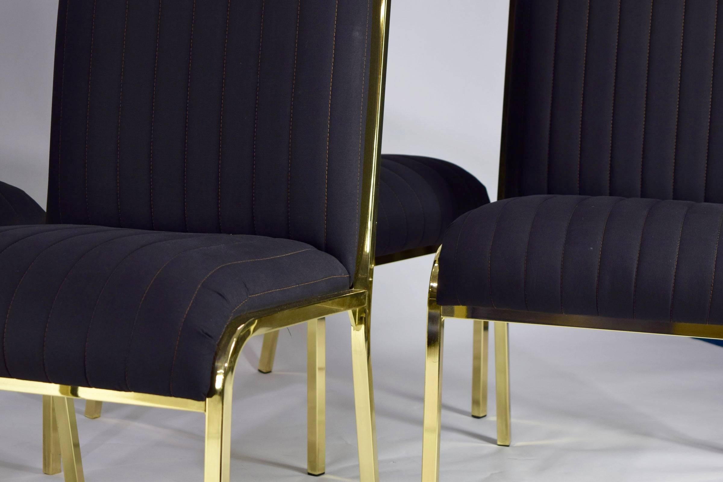 Design Institute of America 'DIA' Dining Chairs in Brass Finish 1
