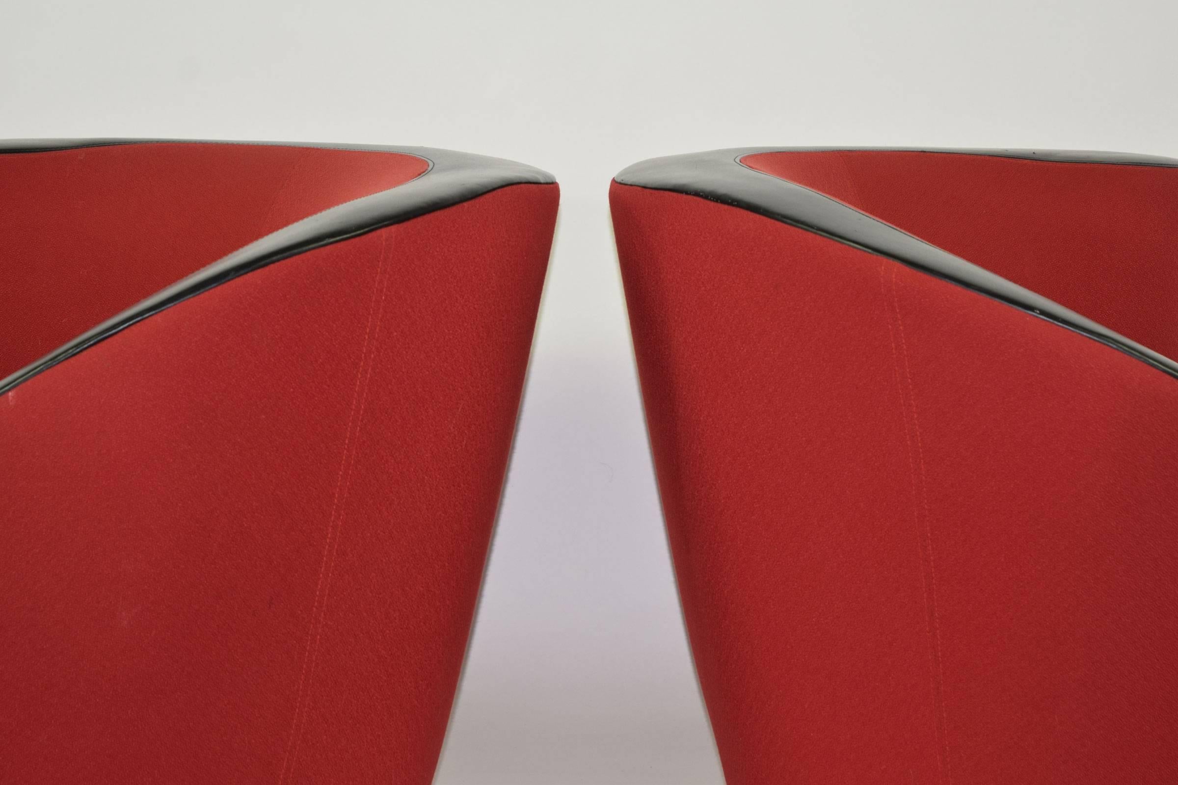 Upholstery Pair of Vladimir Kagan Nautilus or Corkscrew Chairs
