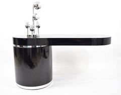 Wade Beam For Brueton "Ponte" Desk in High-Gloss Black
