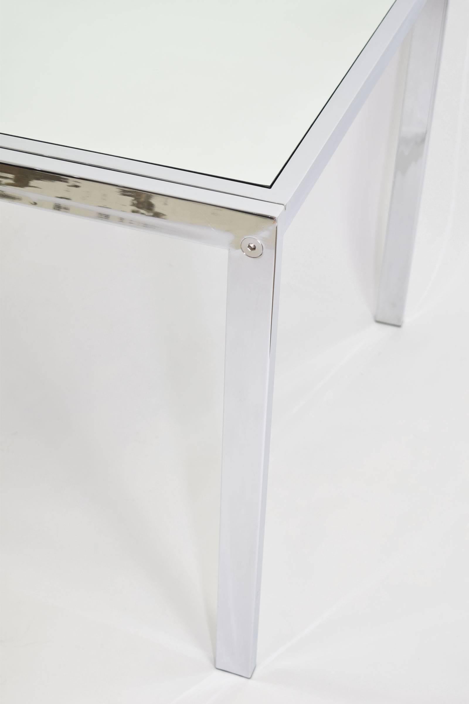 DIA Mirrored Dining Table or Desk In Excellent Condition In Dallas, TX