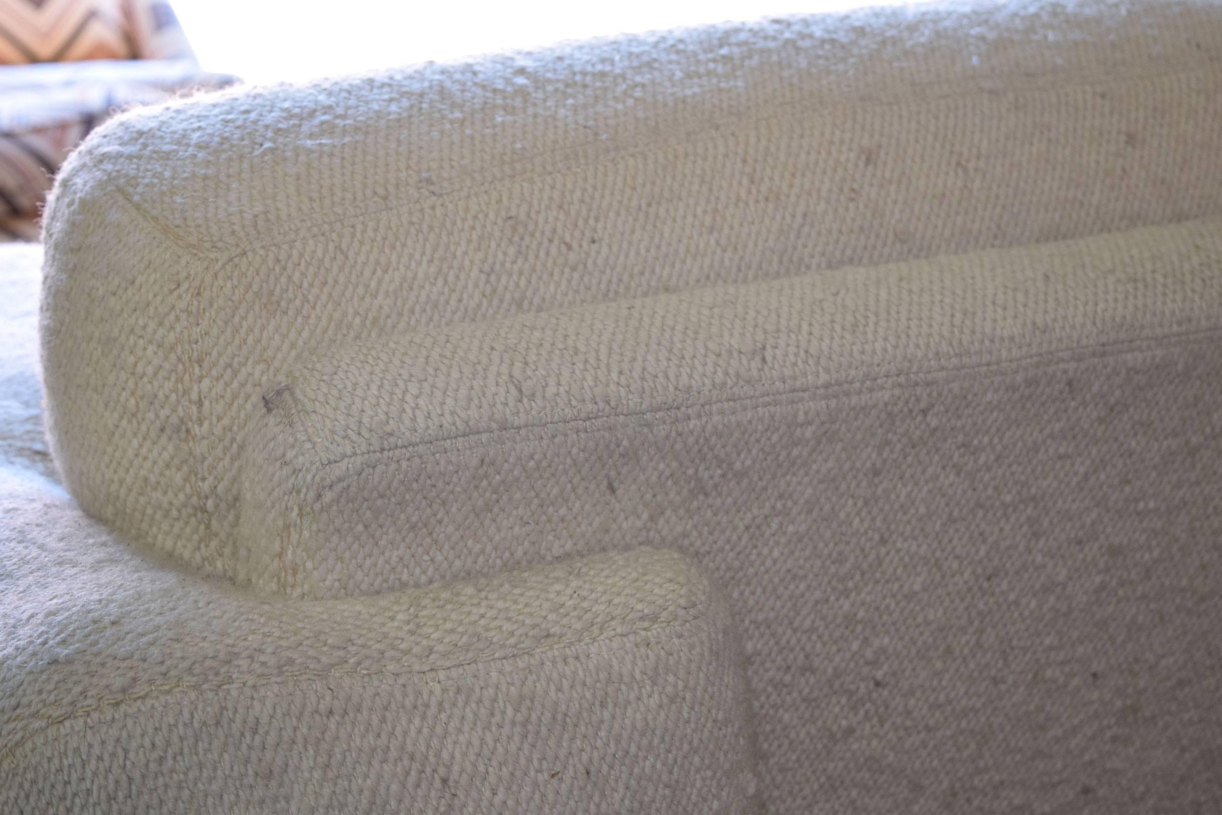 Upholstery Saporiti Sofa in Wool Tweed