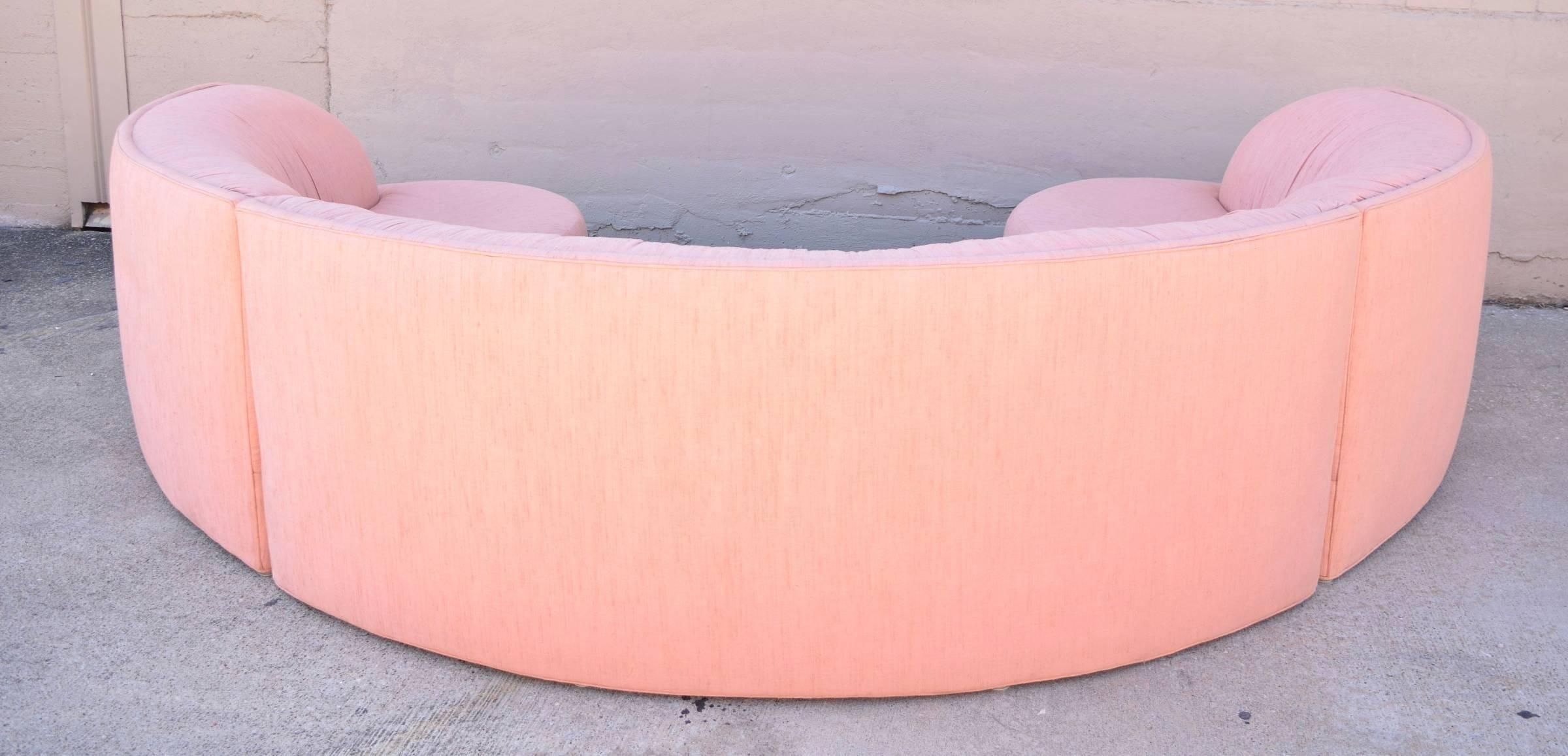 pink circle couch
