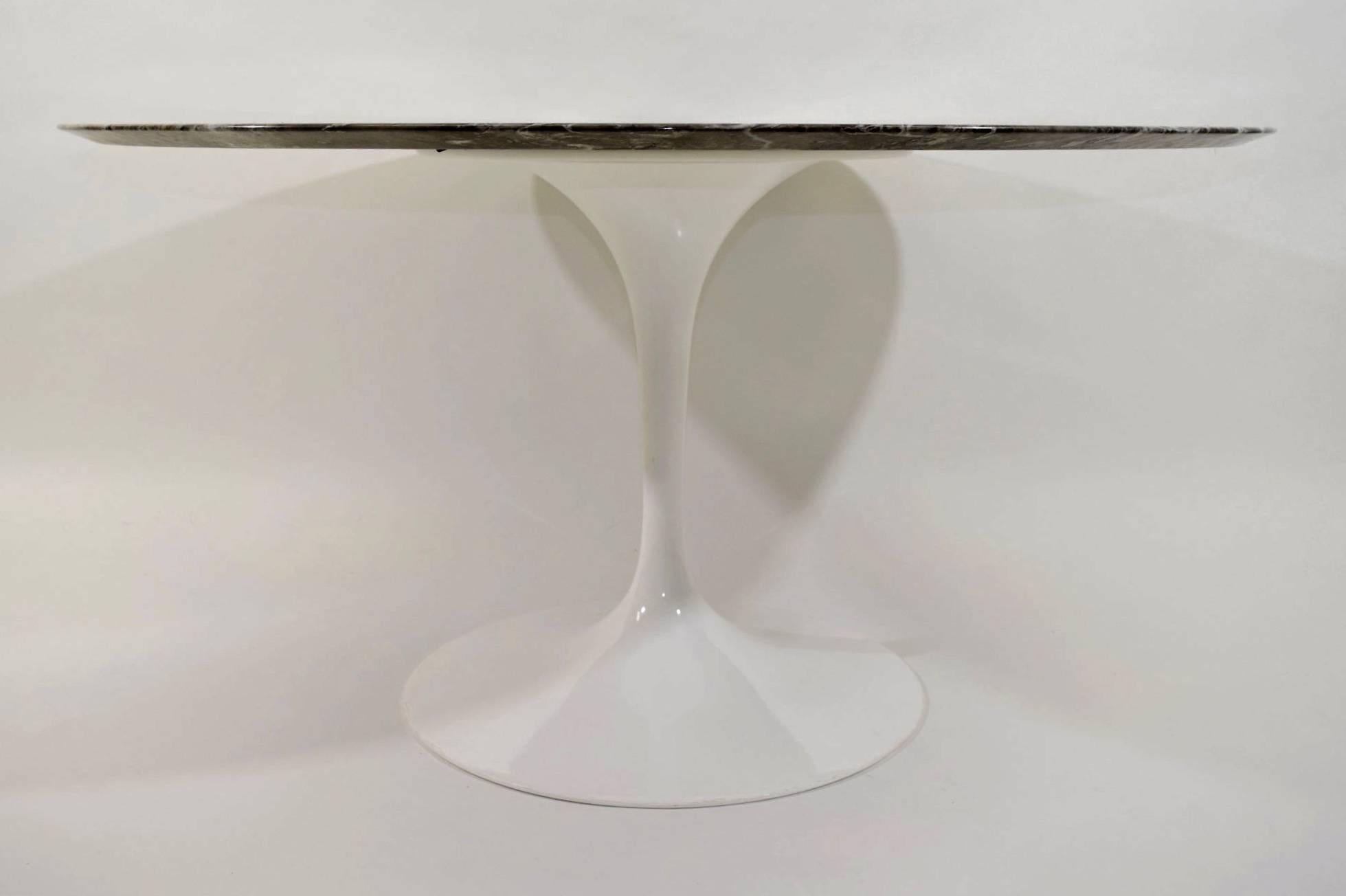 Like new! Grey marble, shiny finish. 54