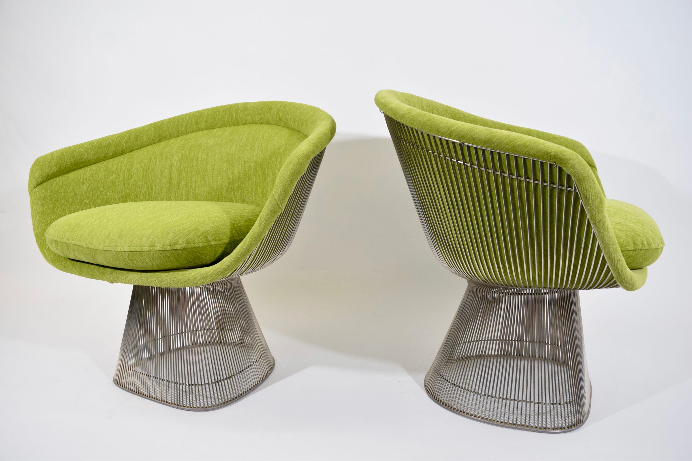 Pair Of Warren Platner Lounge Chairs In Holly Hunt Great Pair Of Warren Platner Lounge Chairs In Holly Hunt Great