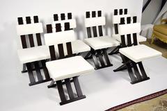 Set of Six Harvey Probber X-Base/Campaign Chairs