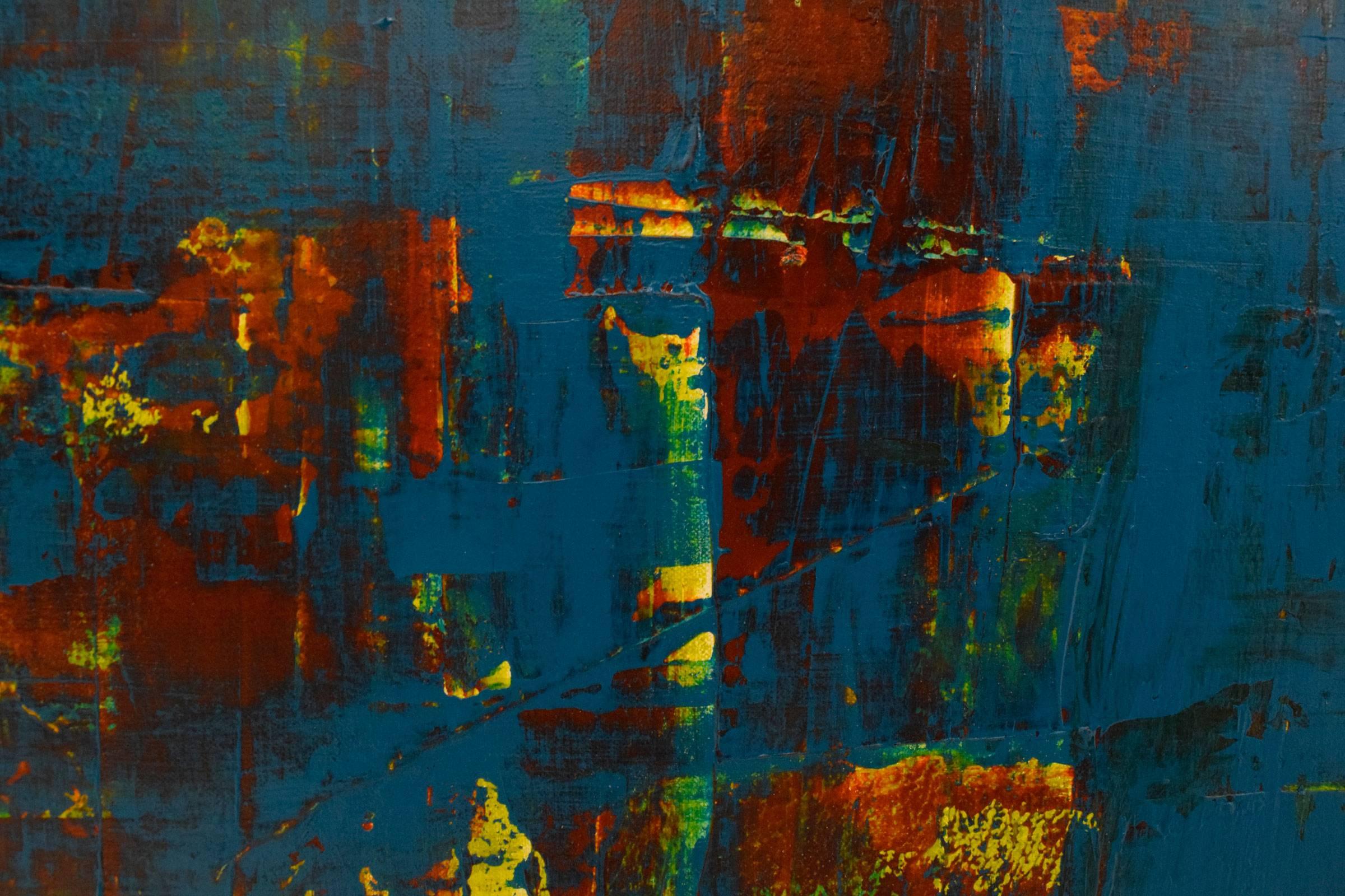 Modern Large Orlanda Brugnola (1946 - 2016) Abstract on Canvas