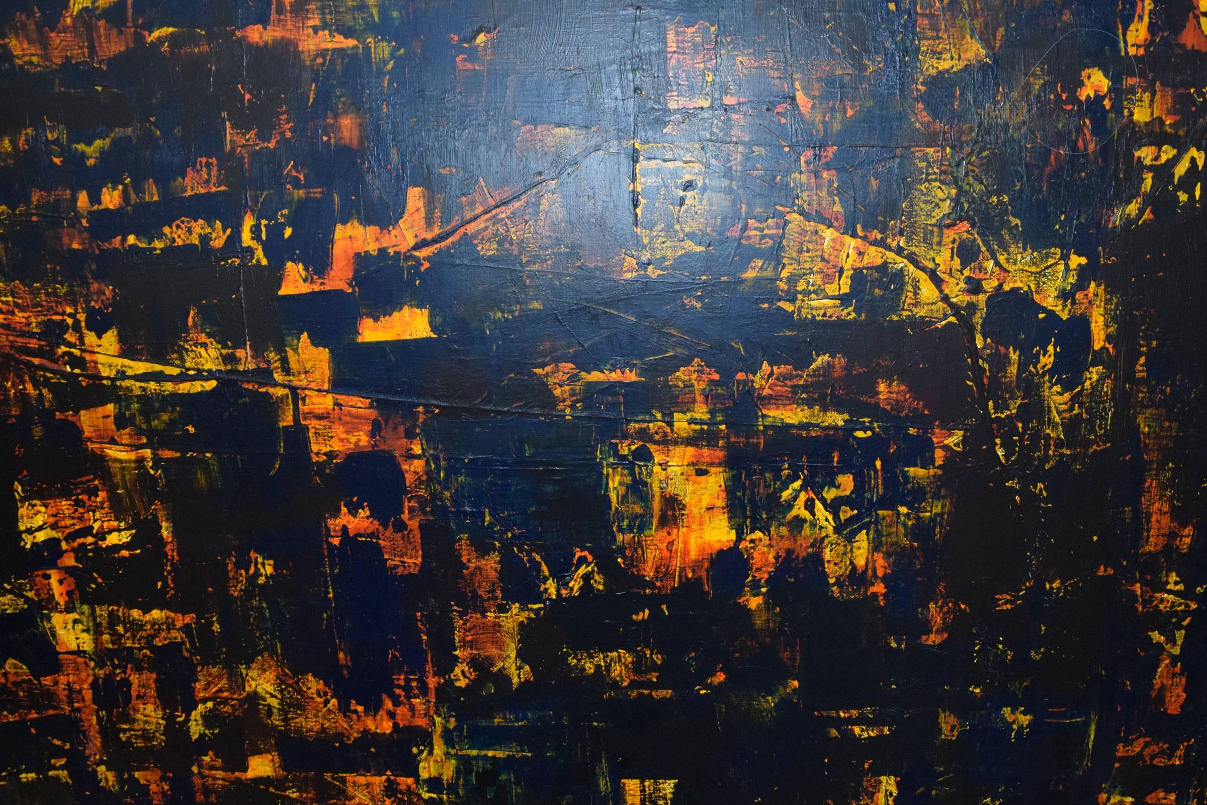 American Large Orlanda Brugnola (1946 - 2016) Abstract on Canvas