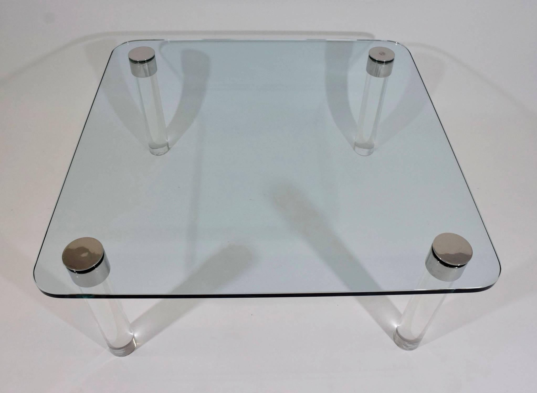 American Pace Collection Coffee Table with Chrome Trim